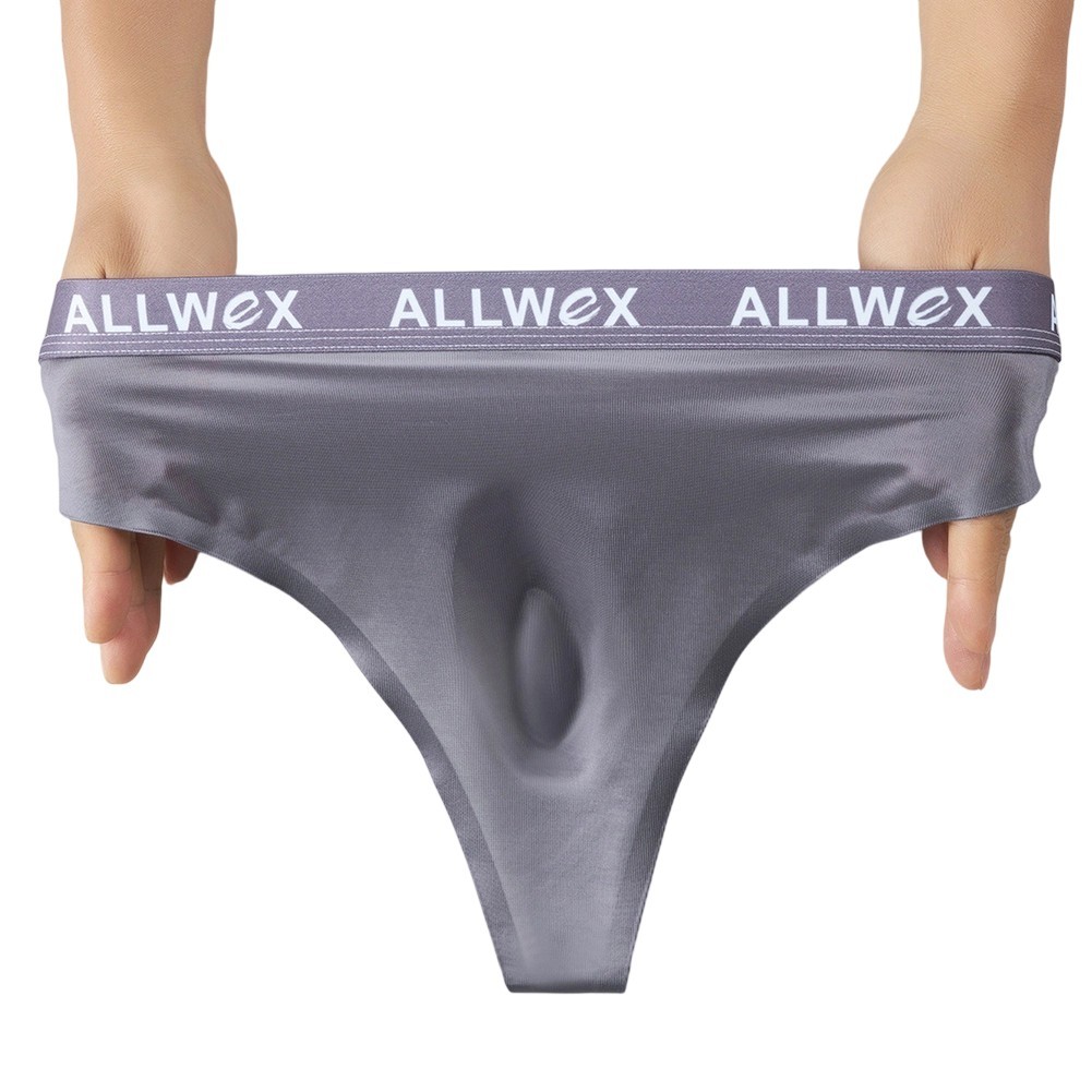 Men Ice Silk Smooth Underwear Bulge Pouch Seamless Knickers G-string Thongs New