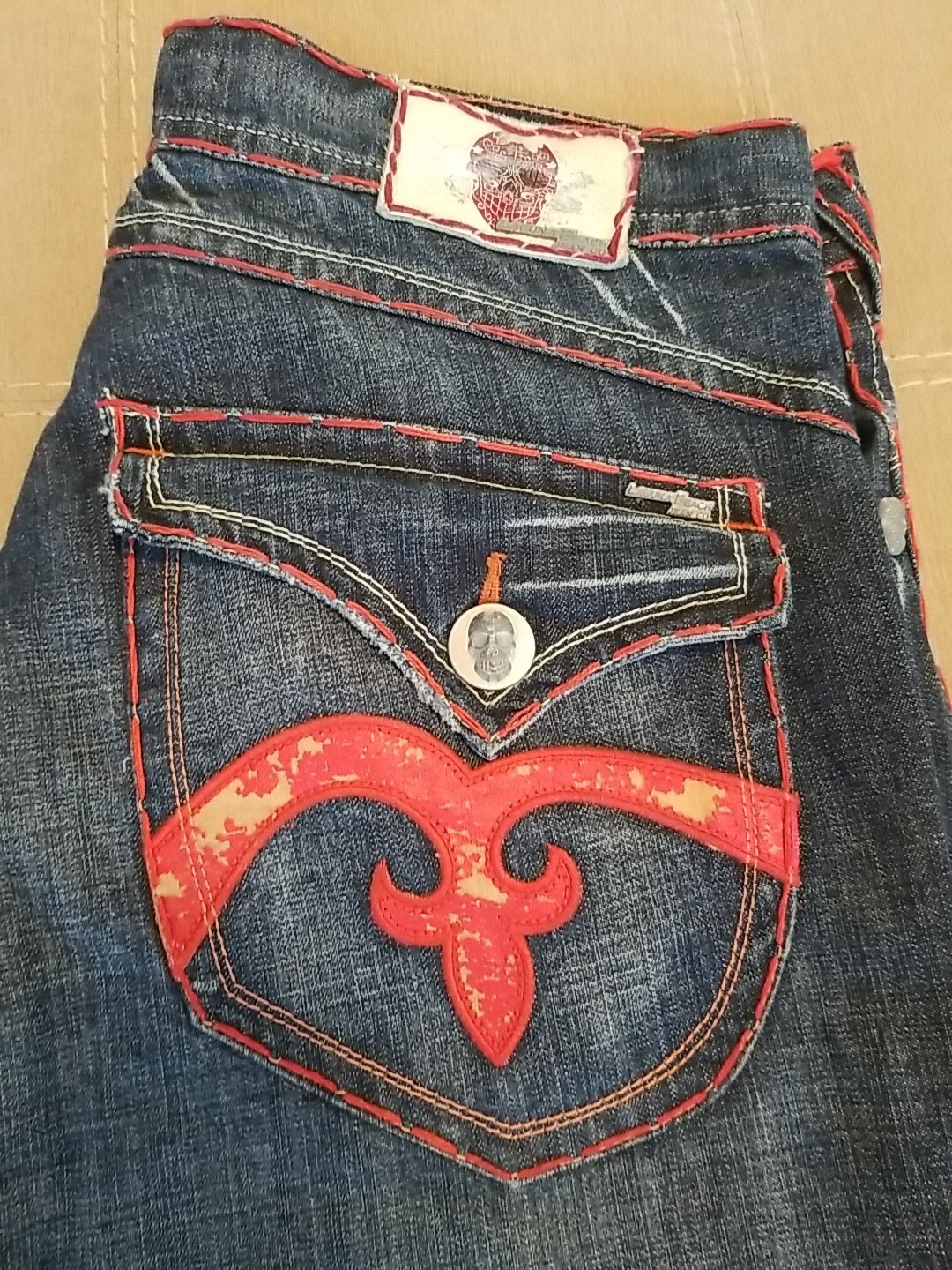 Laguna Beach Jeans Men’s 36 x 34 Denim Red Stitch Made In USA