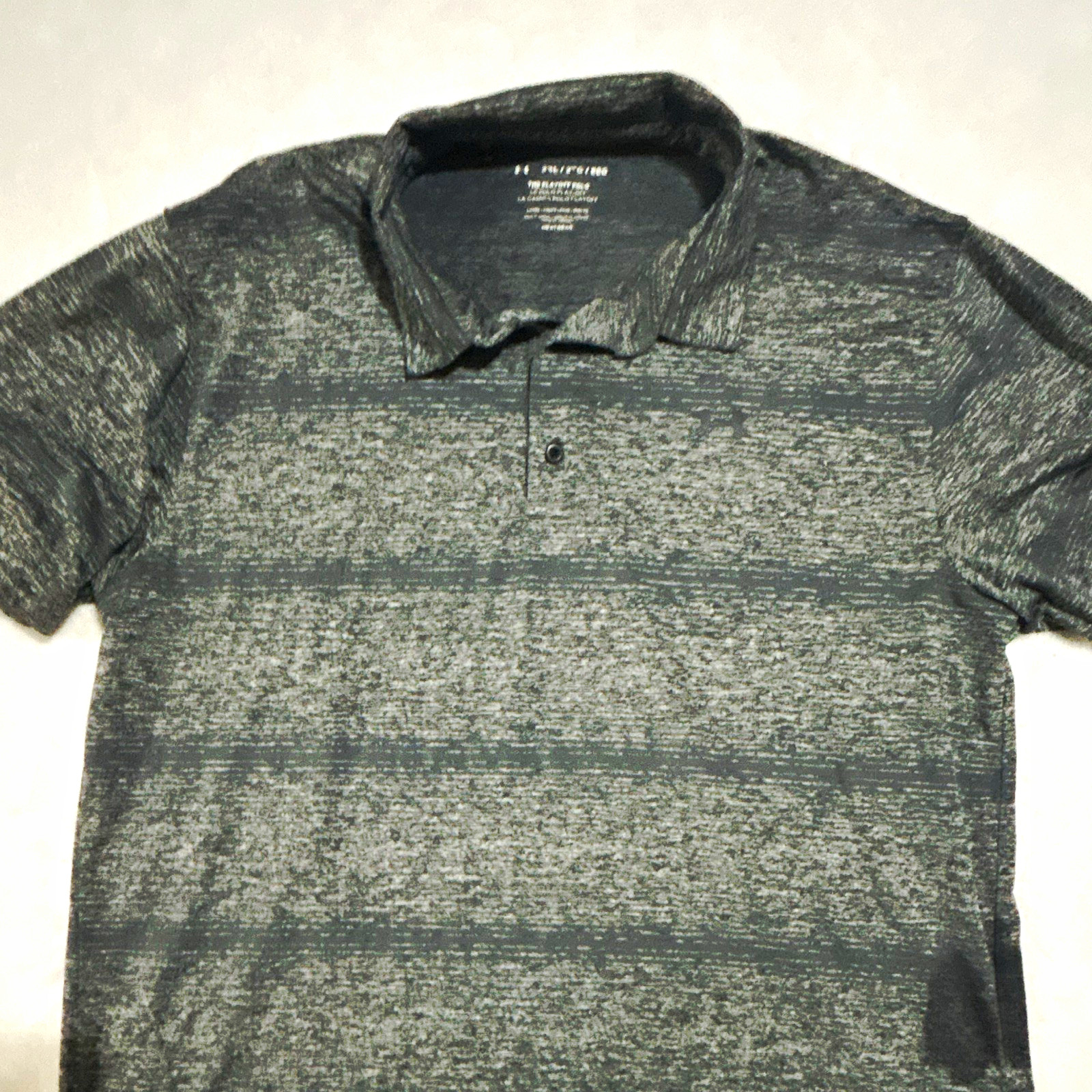 Under Armour Men’s Playoff Polo Shirt Gray Striped Short Sleeve Button 2XL