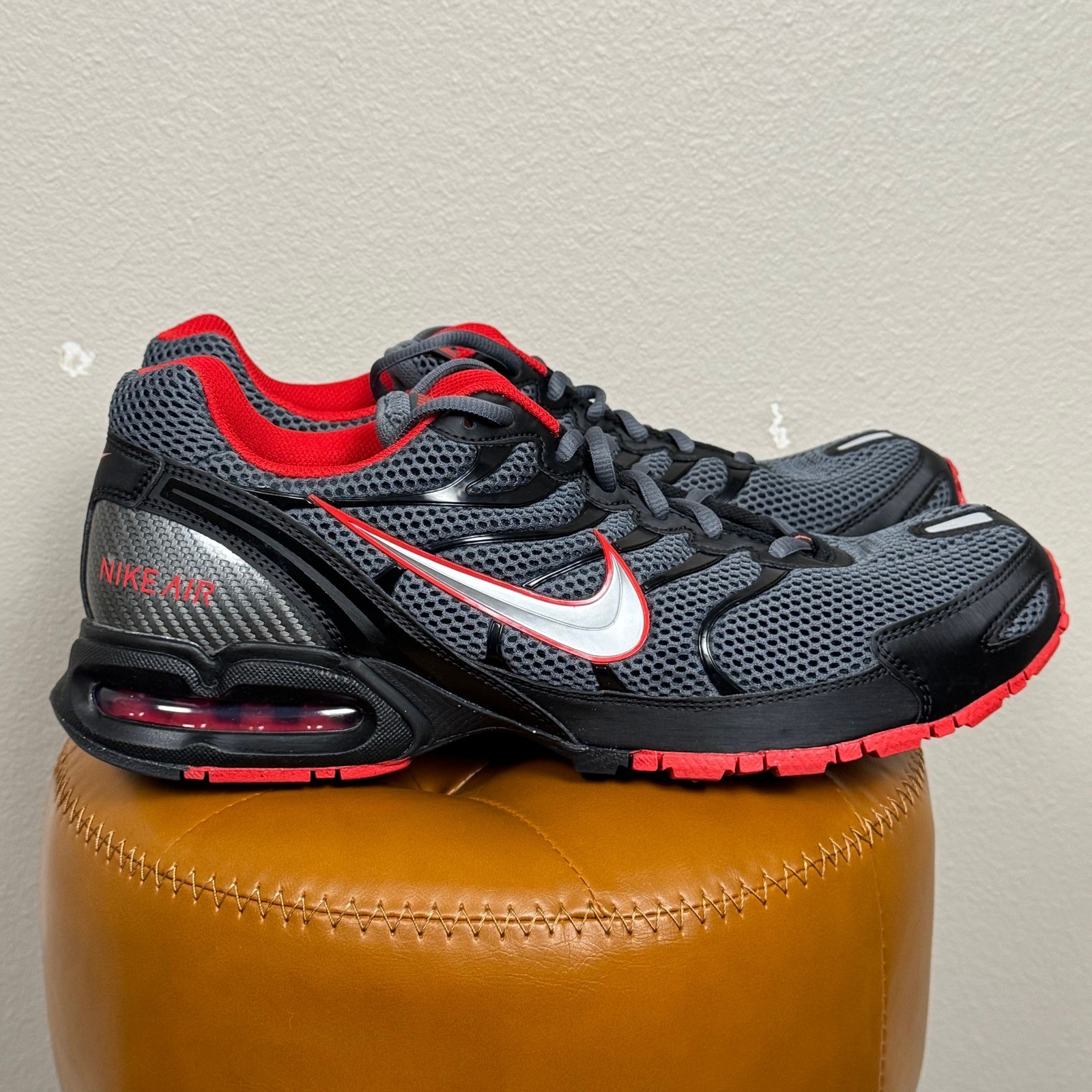 Nike Air Torch 4 Running Shoes Gray Red Black