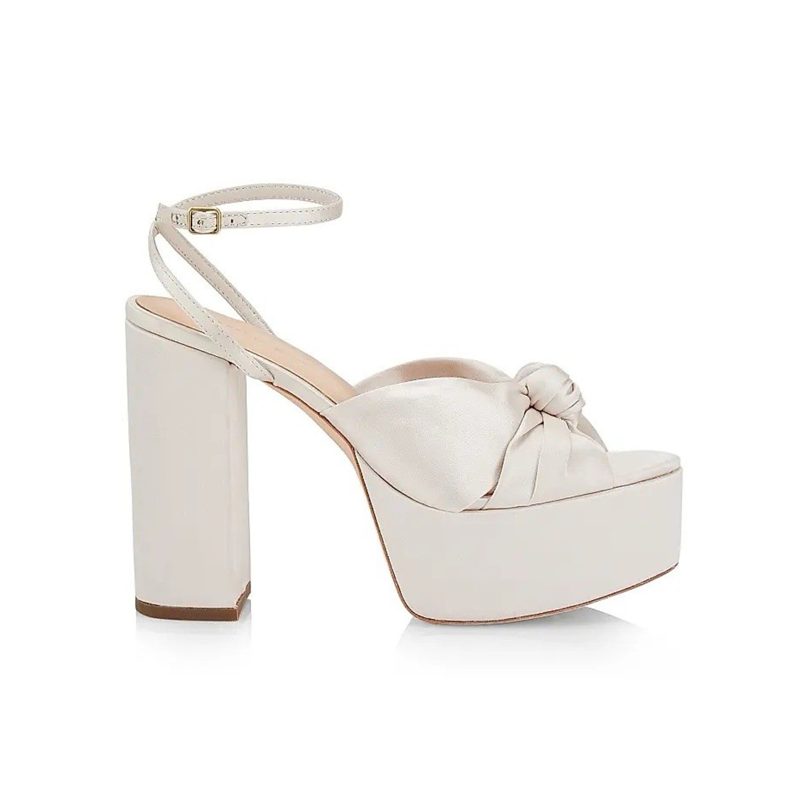 Loeffler Randall Roz 120MM Knot Platform Sandals Satin Eu 42 us 12 $425