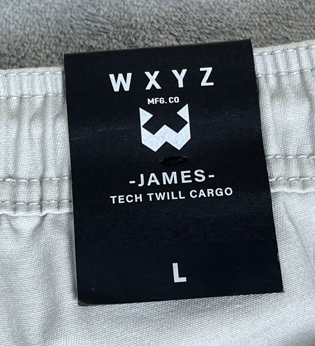 NEW WXYZ Los Angeles James Tech Twill Cargo Pants Light Gray Utility Gorpcore