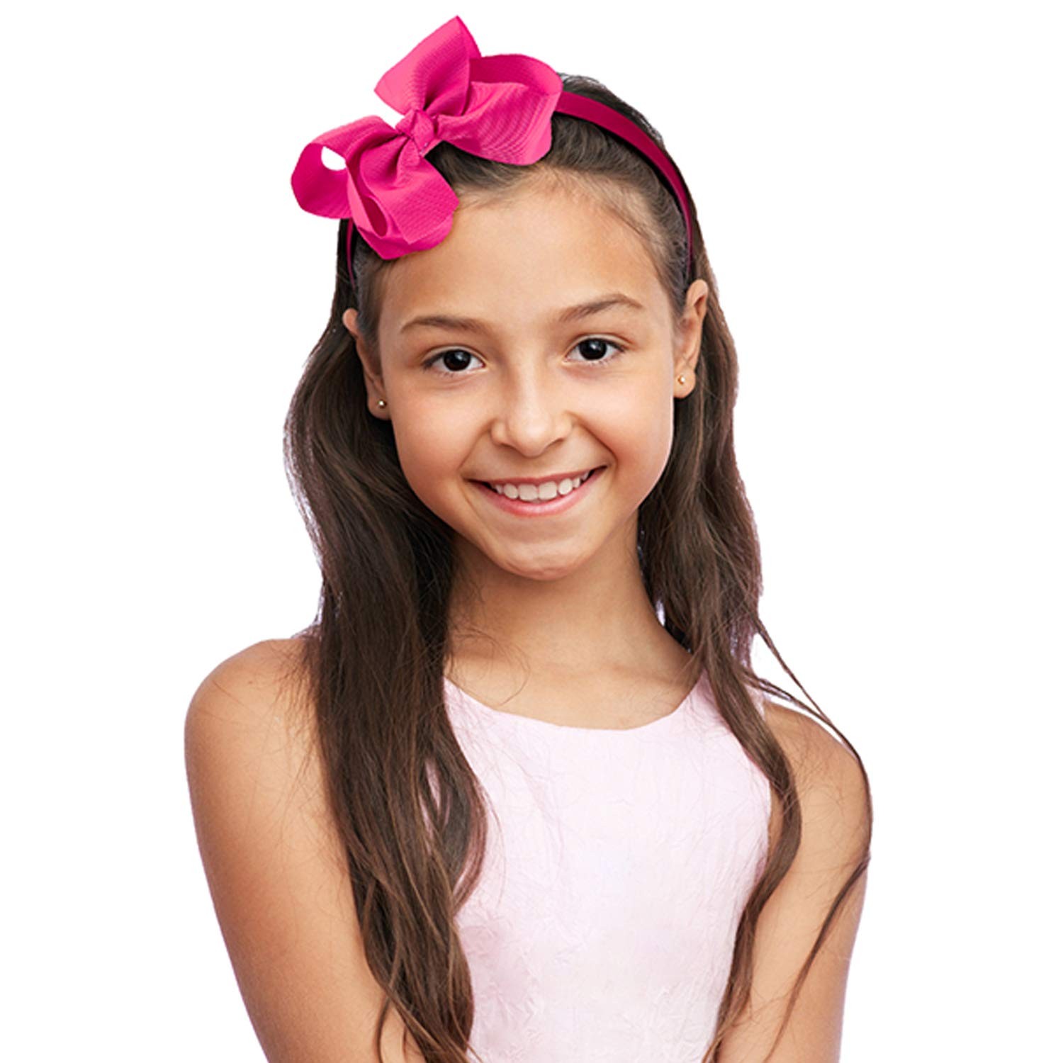 SIQUK 12 Pieces Bow Headbands for Girls 1 Count (Pack of 12), Iridescence