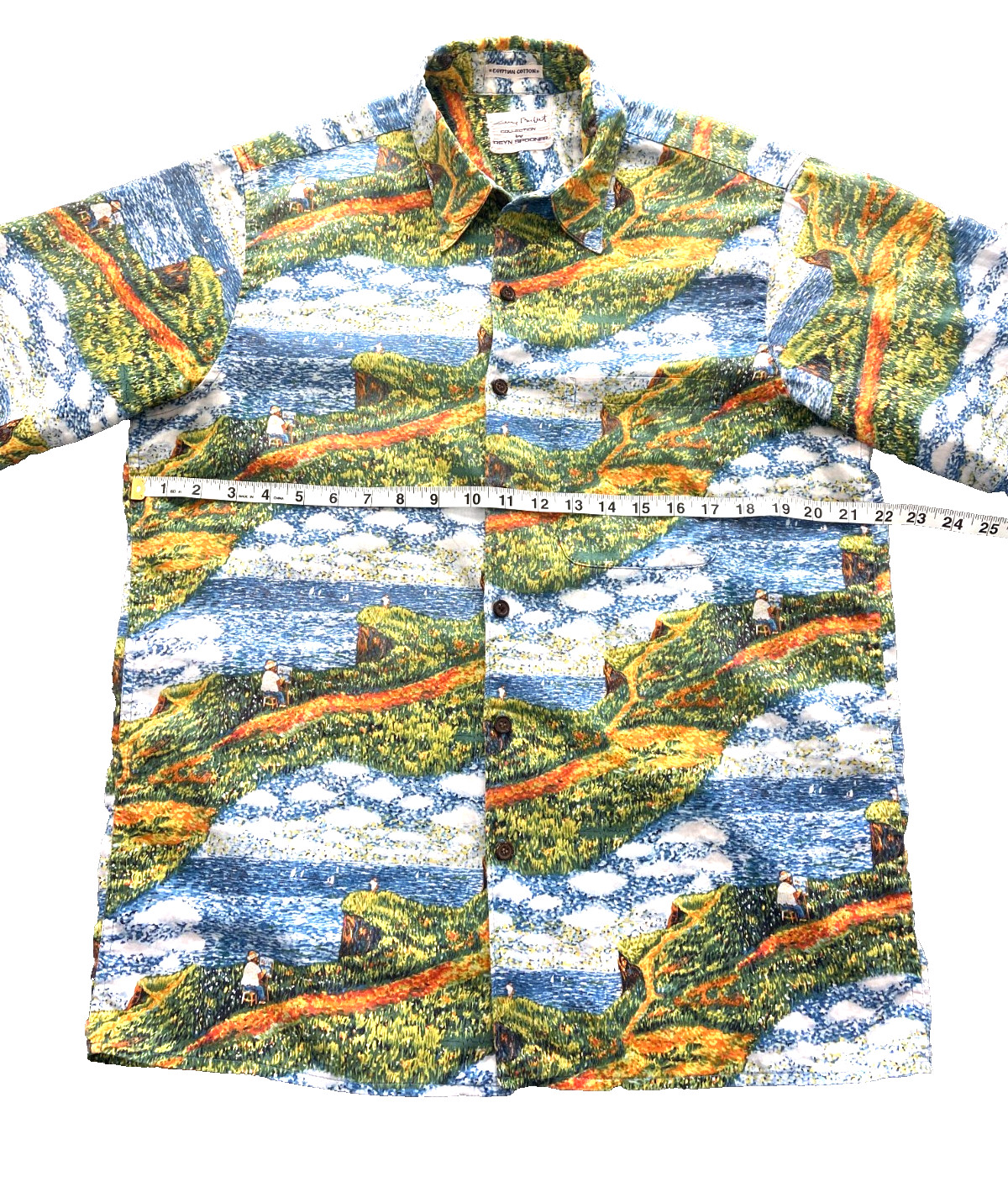 Reyn Spooner Guy Buffet Collaboration Hawaiian Shirt 100% Egyptian Cotton Size M