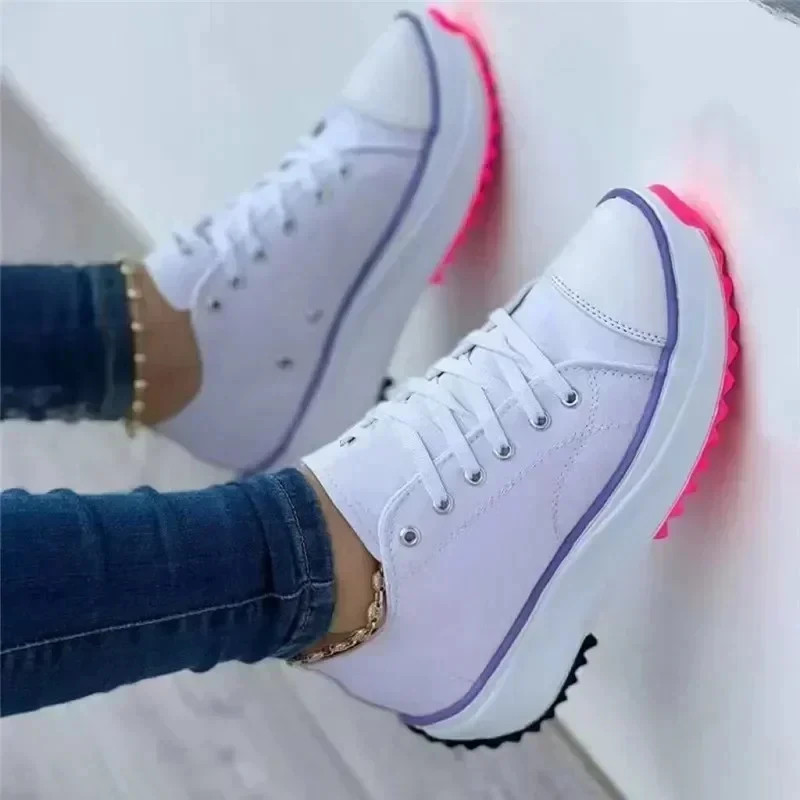 Shoes for Women Classic White Canvas Sneakers Fashion Platform Women Casual