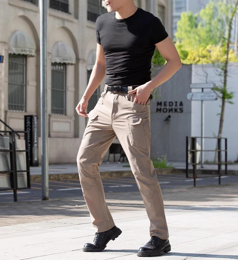 Mens Tactical Cargo Pants Soldier Straight-fit Work Combat Trousers Outdoor US
