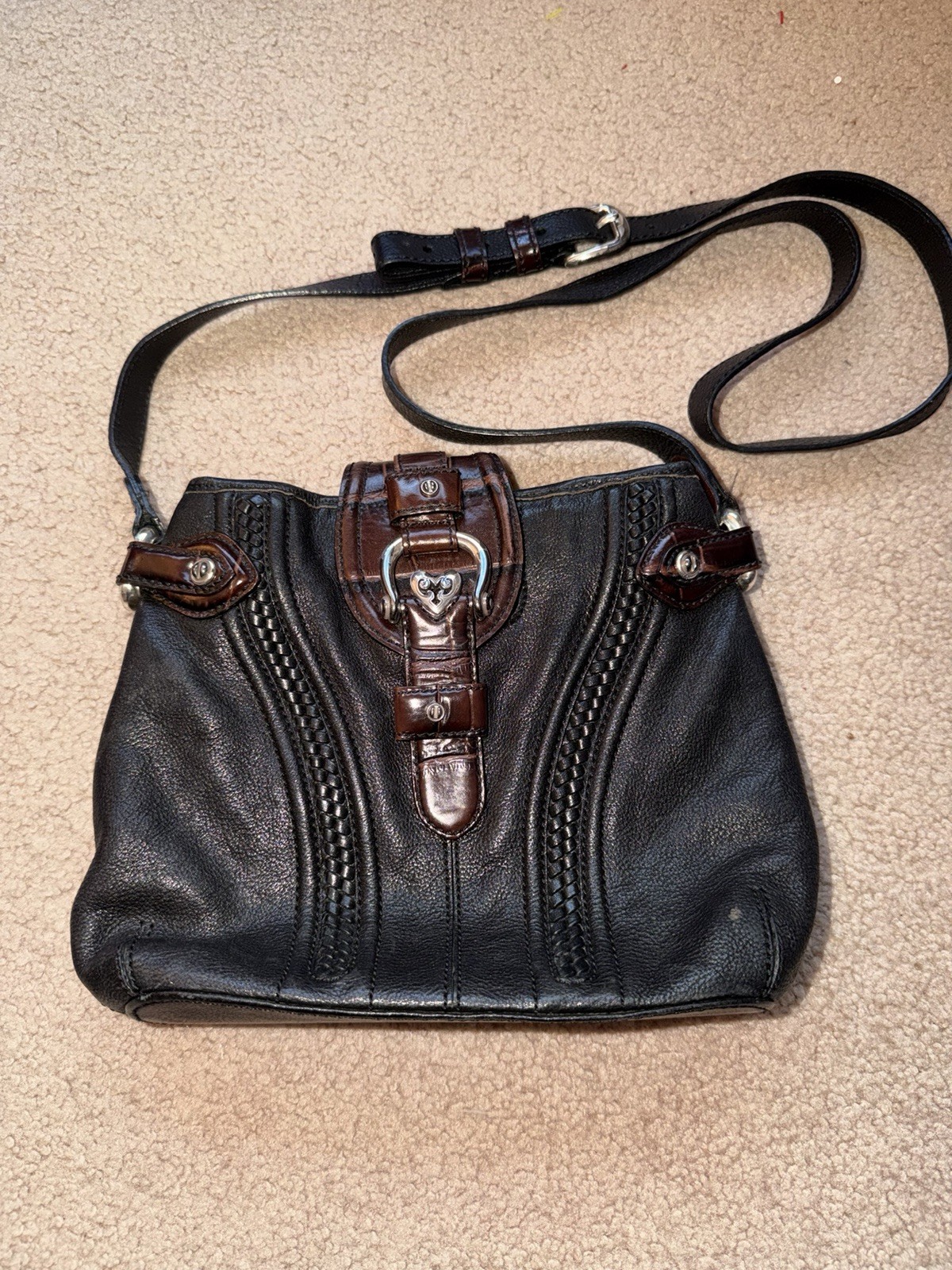 Brighton RACHEL HIDDEN drop down Secret Wallet Organizer Shoulder Bag