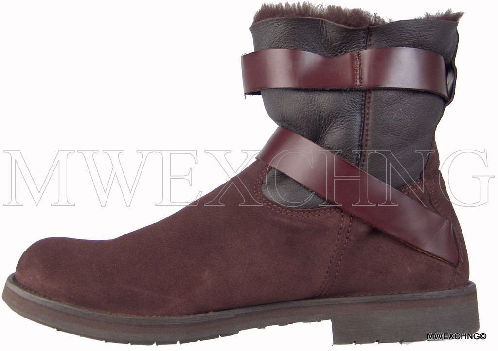 CESARE PACIOTTI FASHION SHEARLING SUEDE BOOTS US 11 ITALIAN DESIGNER MENS SHOES