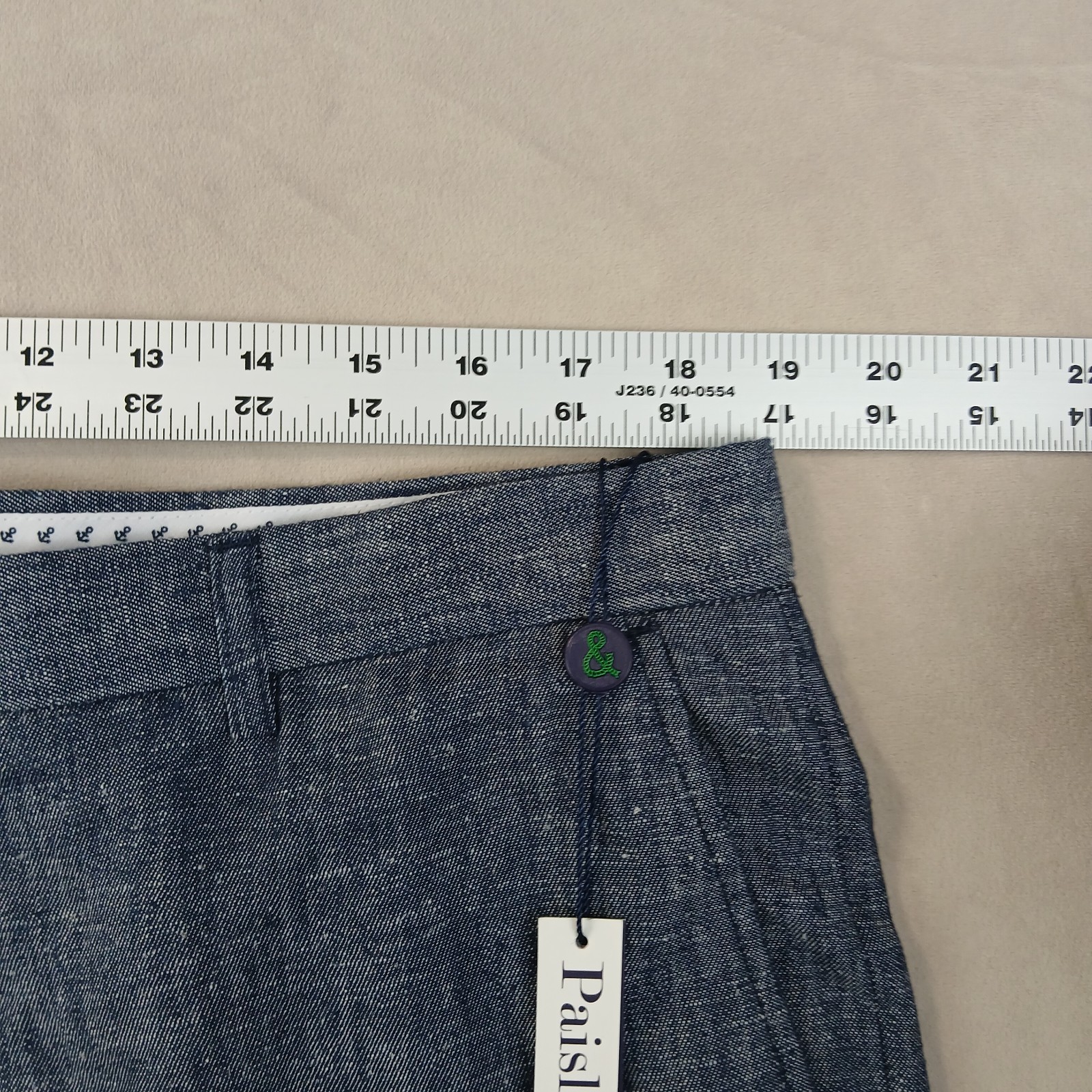 Paisley Gray 40×30 Mens Pants Linen Blend NWT **Actual 38×30 ** Slim Fit