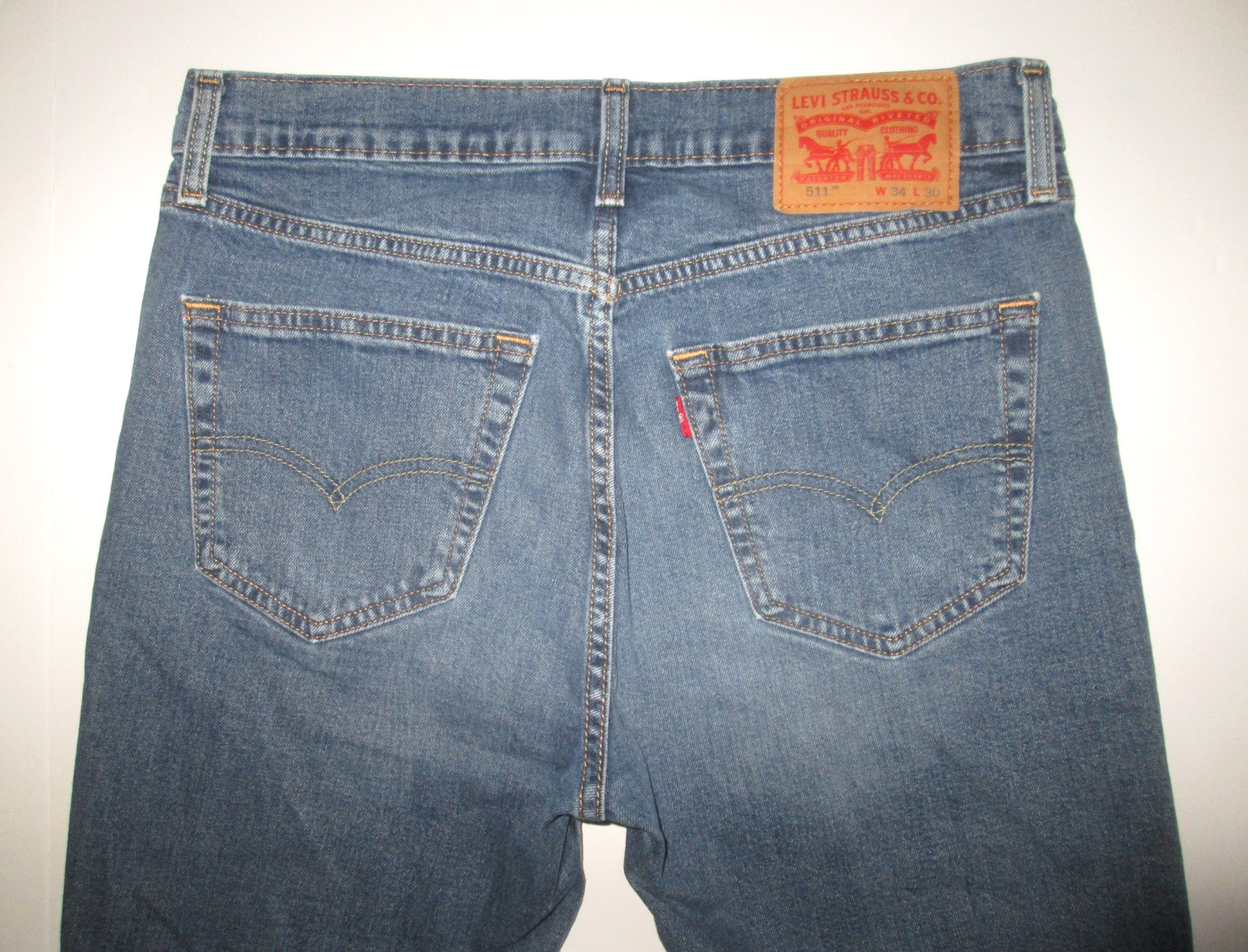 Levis 511 Slim Straight Stretch Jeans Men’s Tag Size 34×30 – Measures 32×29
