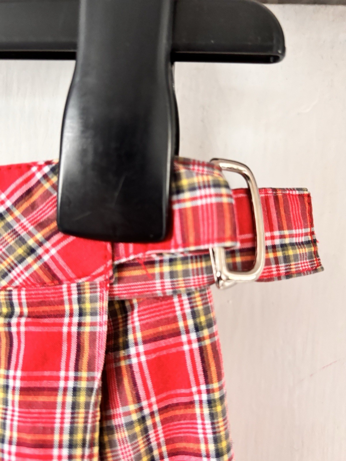 Gap Vintage Y2K Skirt Fit 8 W26 Red Multi Wrap Plaid Check Mini Retro Cotton