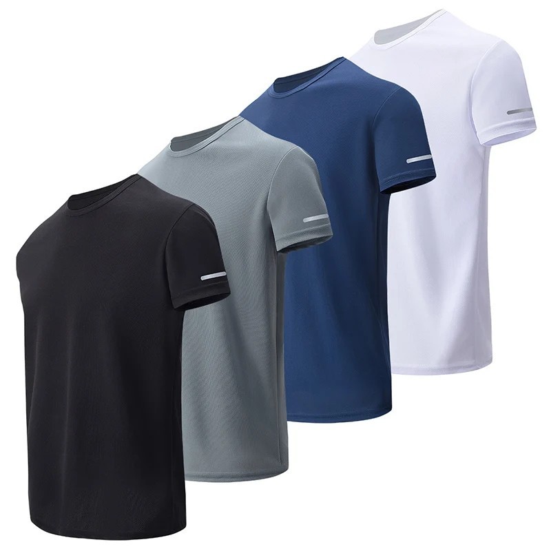 Men’s Quick Dry Sports T-Shirt Gym Running Fitness Tee Gradient Short Sleeve Bre