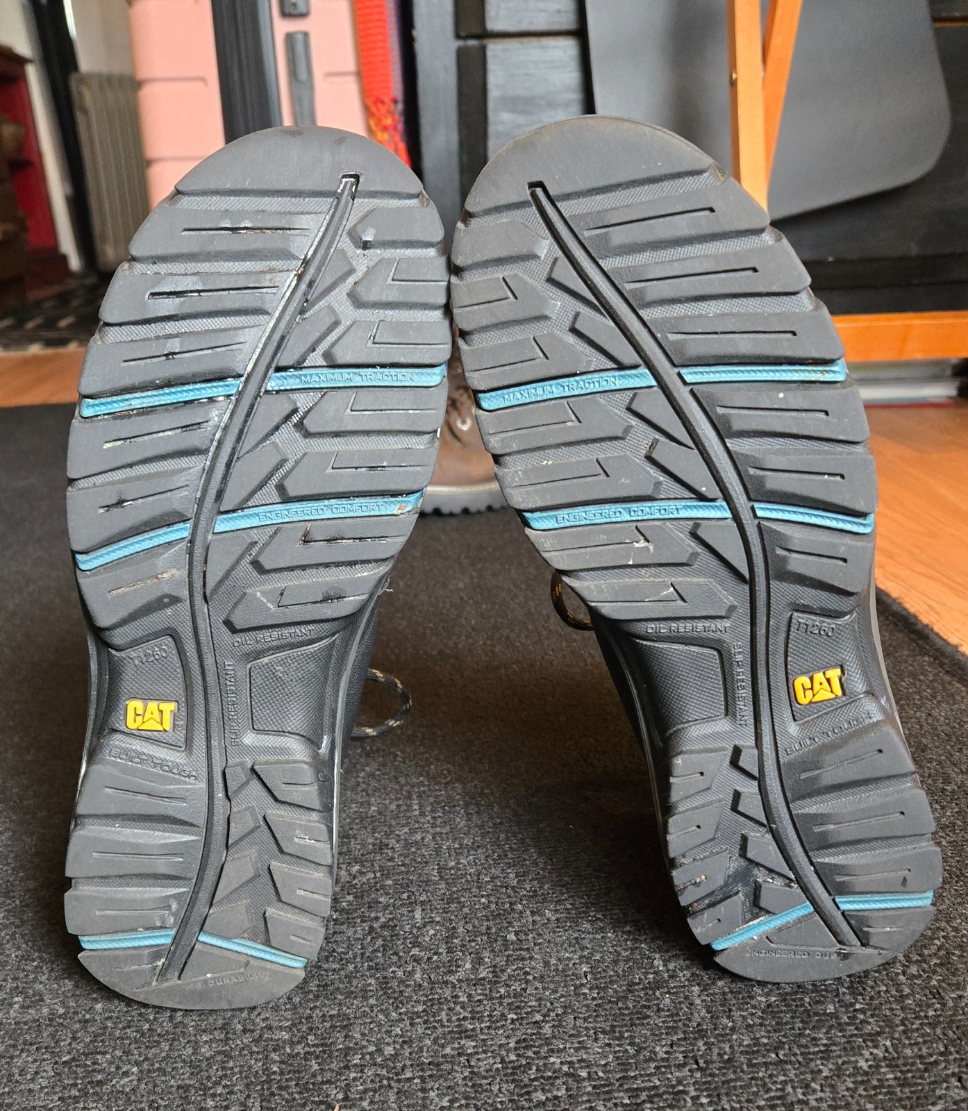 Caterpillar Steel Toe Work Boots, Women’s 8, Men’s 6