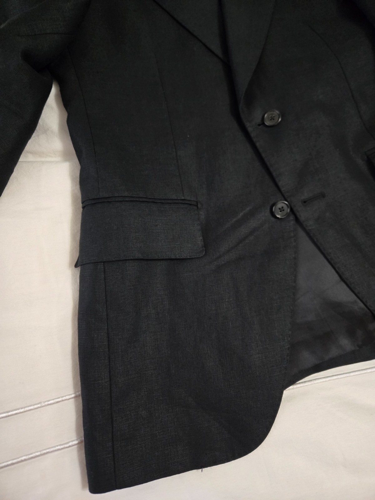 Husbands Paris Black Linen Suit EU 48 / 40 US 38 / 30 Gucci Vault Archive Rare