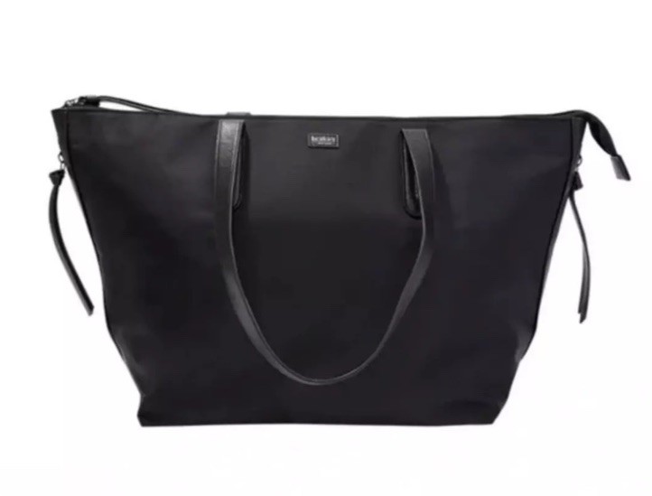 Botkier New York Bond Lightweight Tote Bag Black Nylon Zipper Accent Brand New