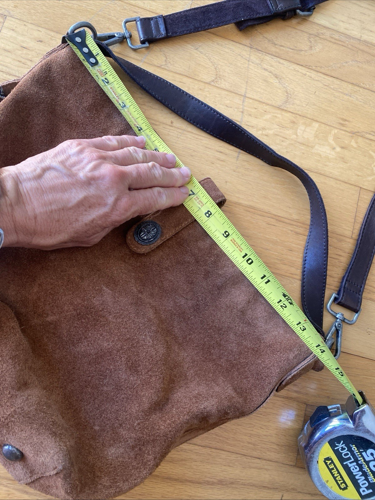 Free People Slouchy Suede Slingshot Rusty Brown Hobo Shoulder Bag Purse