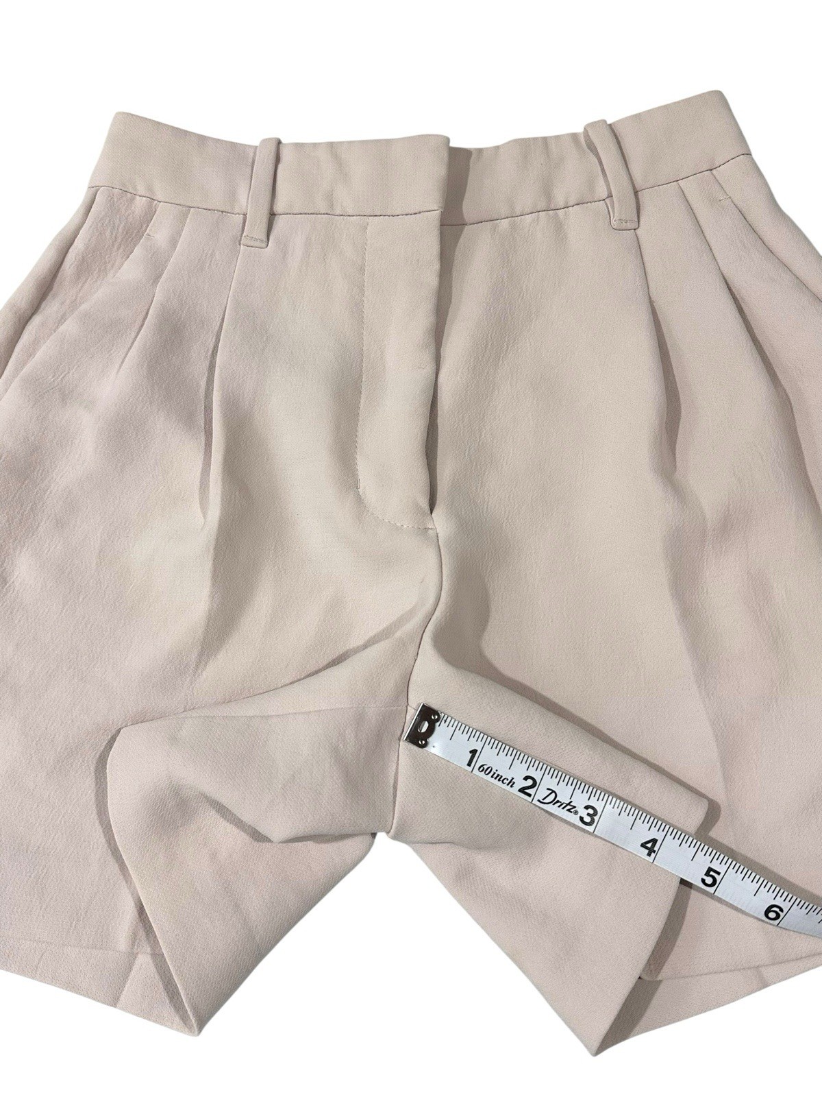 Aritiza Wilfred Effortless Trouser Shorts Pleated High-rise Crepe Cream size 2