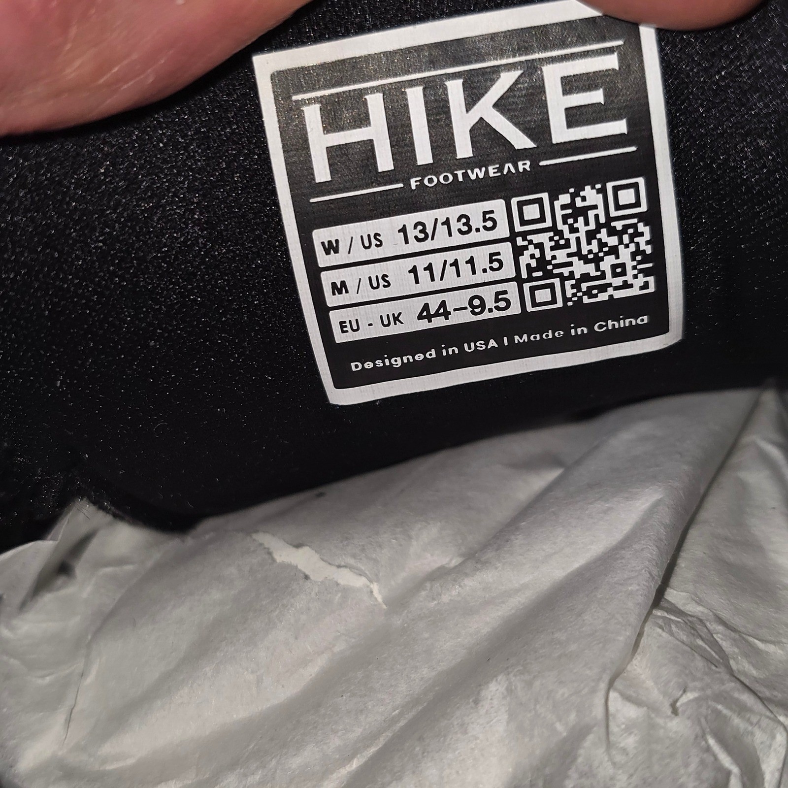 NWT Hike Footwear HF Stride Black Barefoot Sneaker Unisex Mens Size 11 EU 44