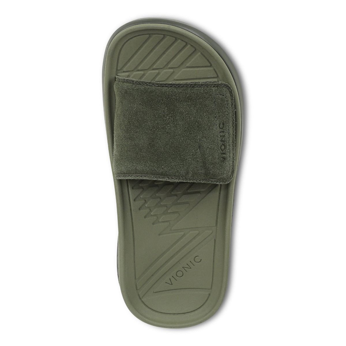 ON SALE ~ VIONIC Unisex Rejuvenate Recovery Sandal in Olive Moss Suede NWB