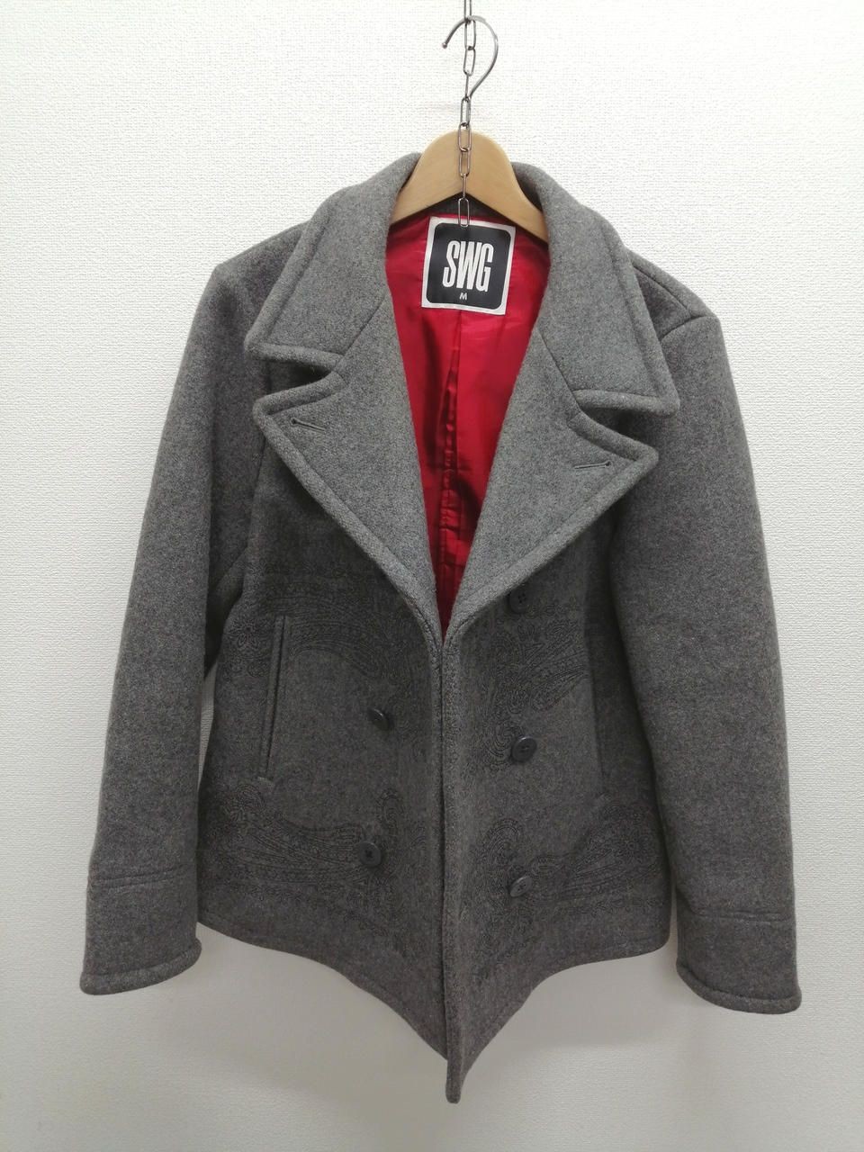 Swagger P Coat Gray Paisley M Used