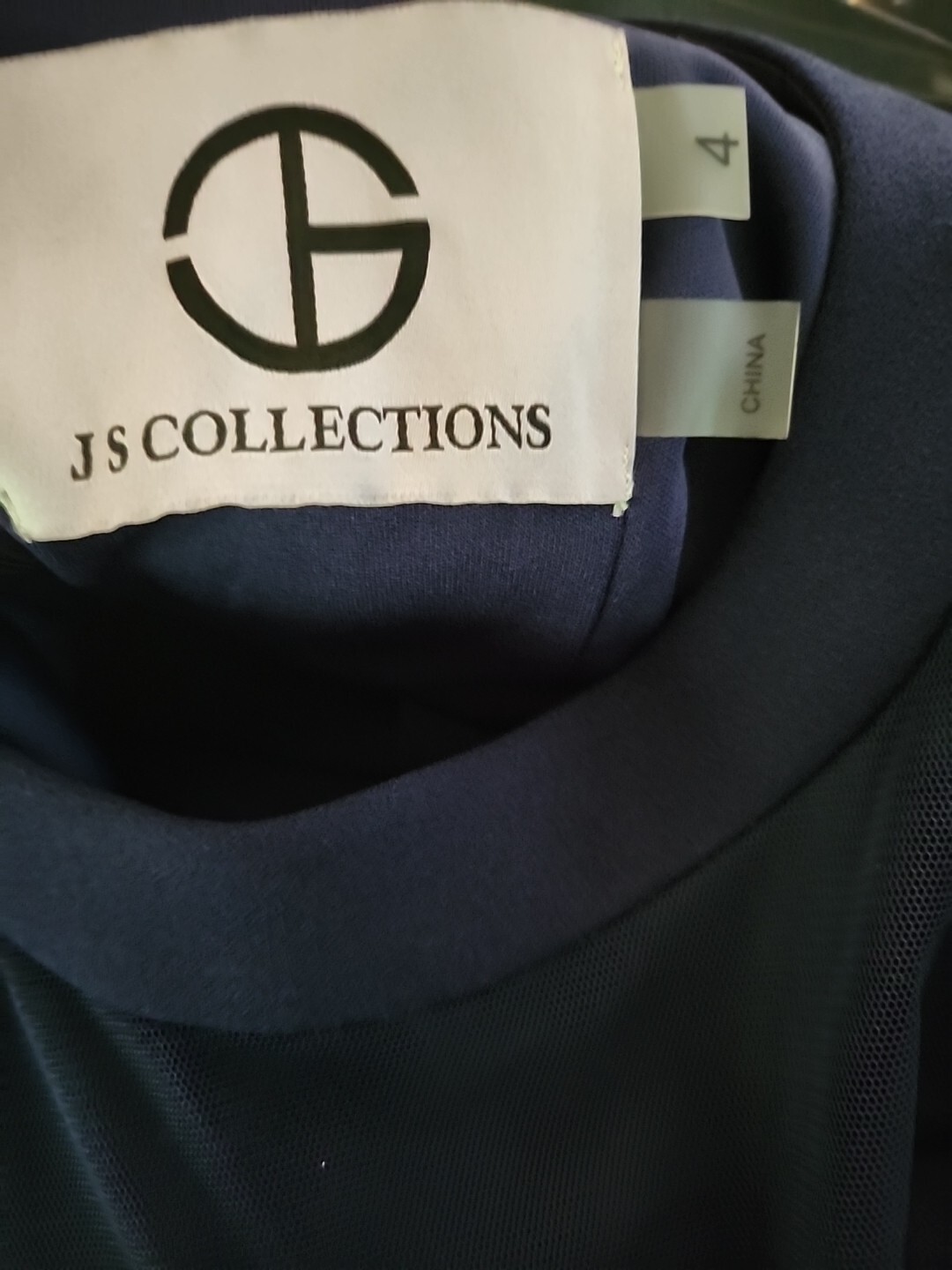 J S Collection FORMAL Short Sleeve Jump Suit Navy In Color Size 4 New /tags
