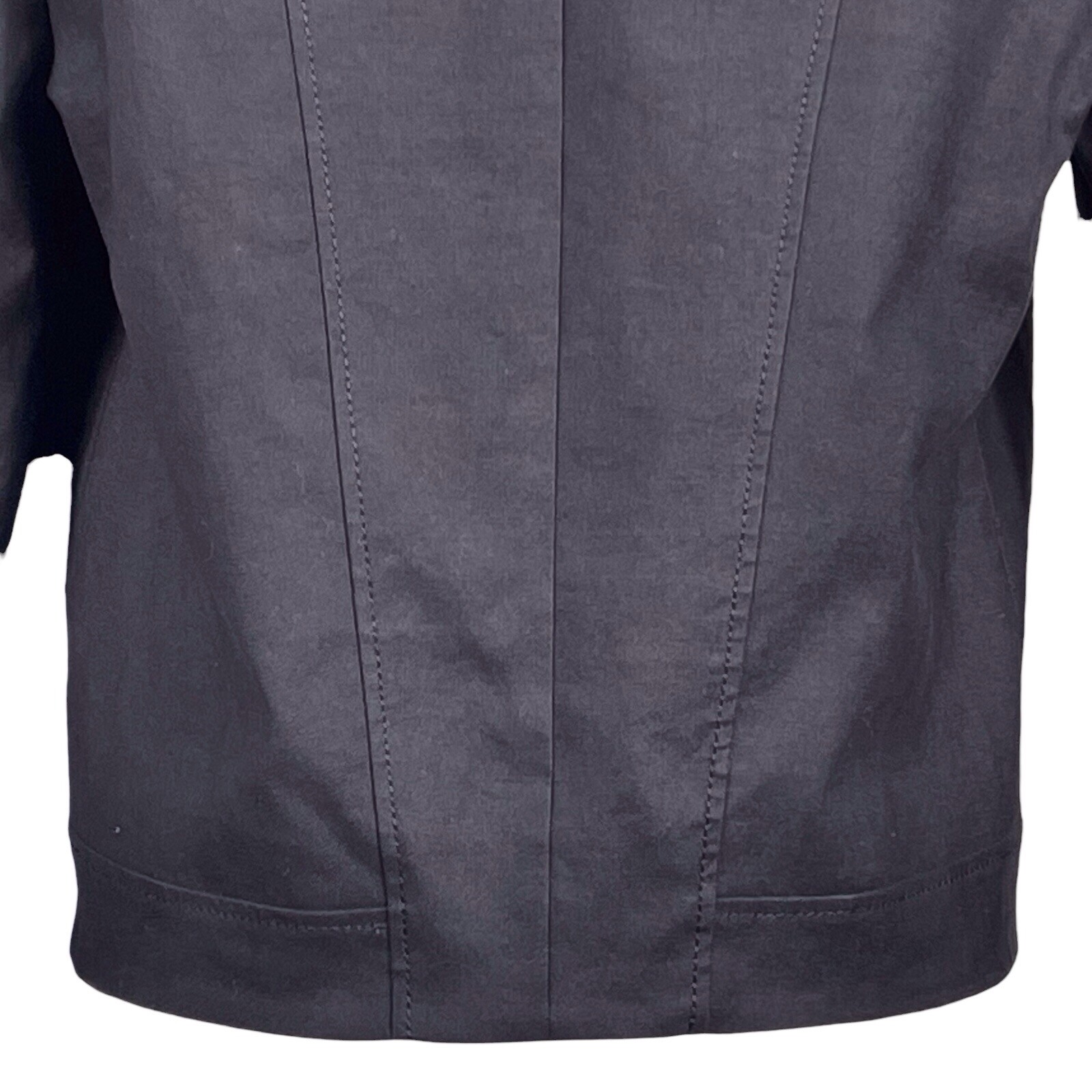 Helmut Lang Cropped Colorblock Blazer Size 6 Black White One-Button Tailored