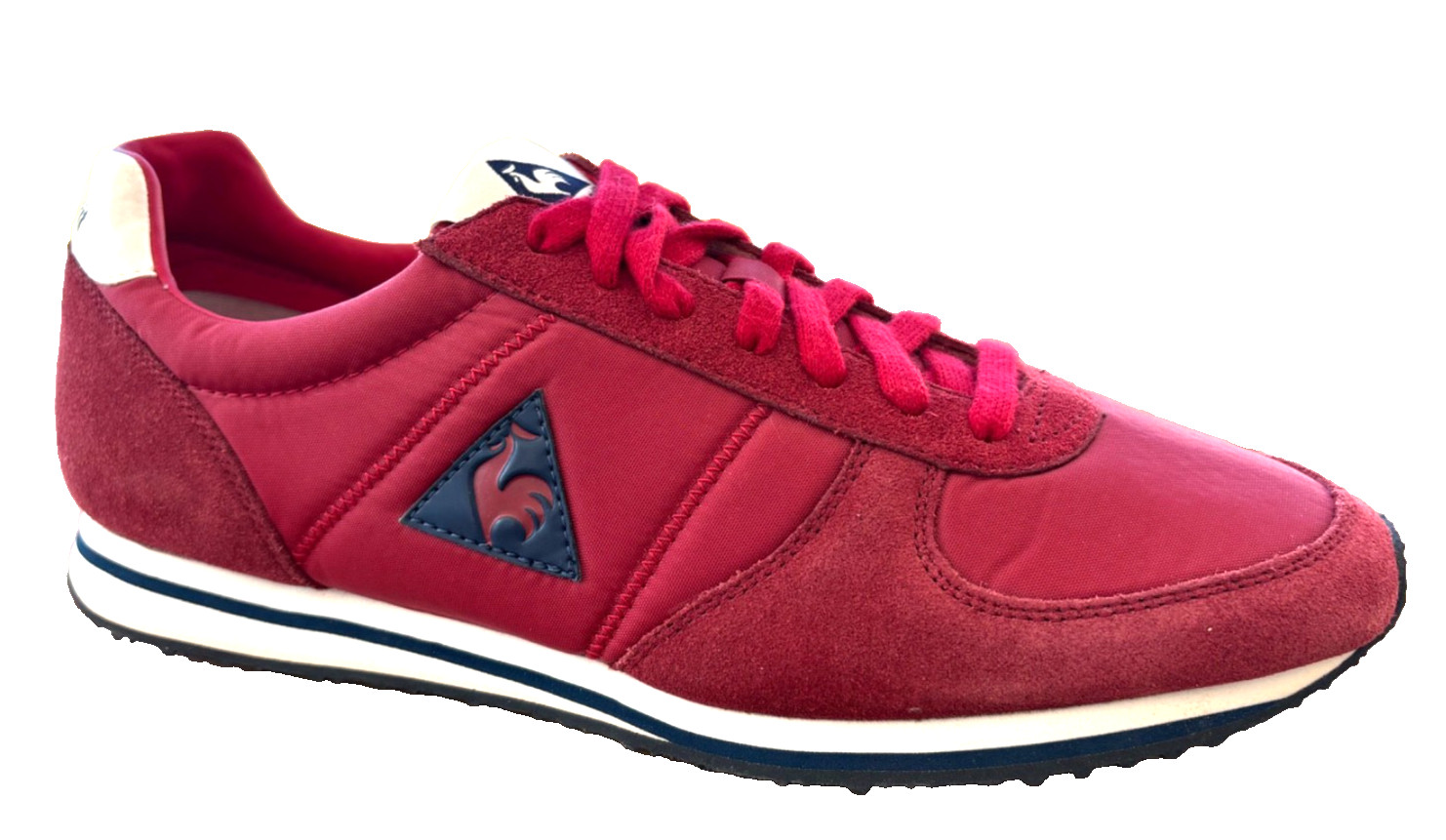 Le Coq Sportif Bolivar Men’s Sneakers Red Nylon 42 Athletic Shoes US-9 Trainer