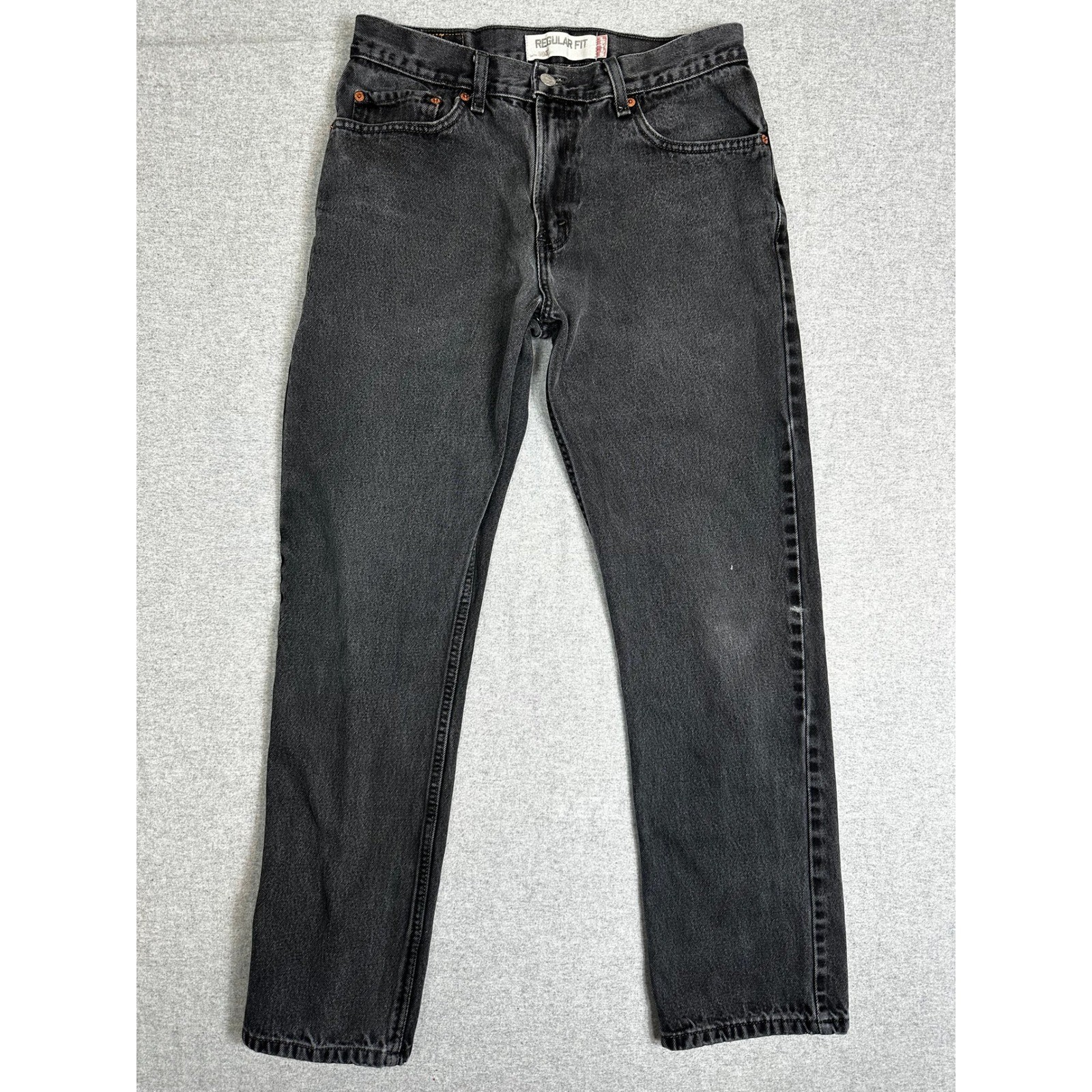 Vintage Levis 505 Jeans Mens 32×32 (fits 31×30) Faded Black Straight Leg Denim