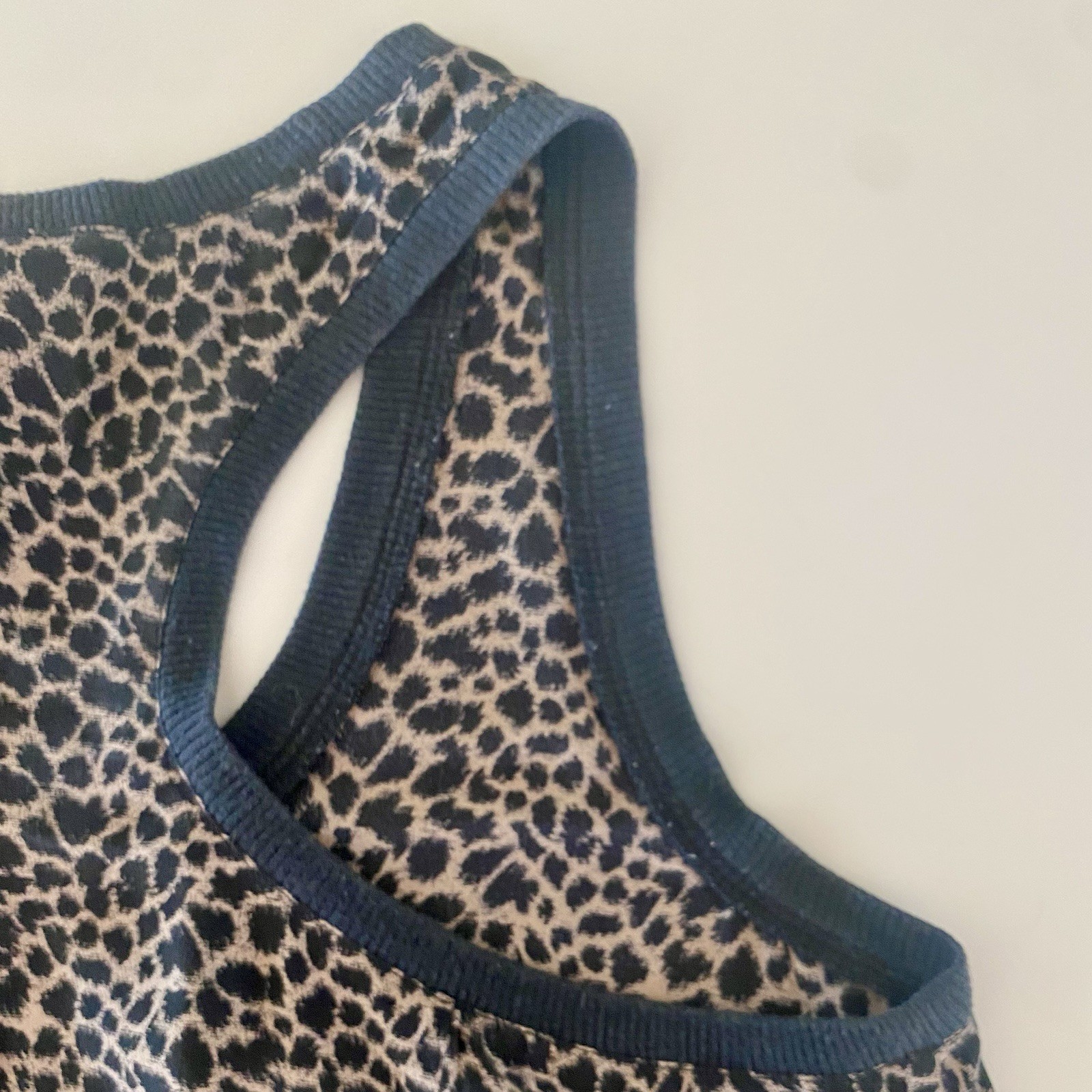 Joie Alicia Caviar Leopard Silk Racerback Tank with Side Pocket, size S