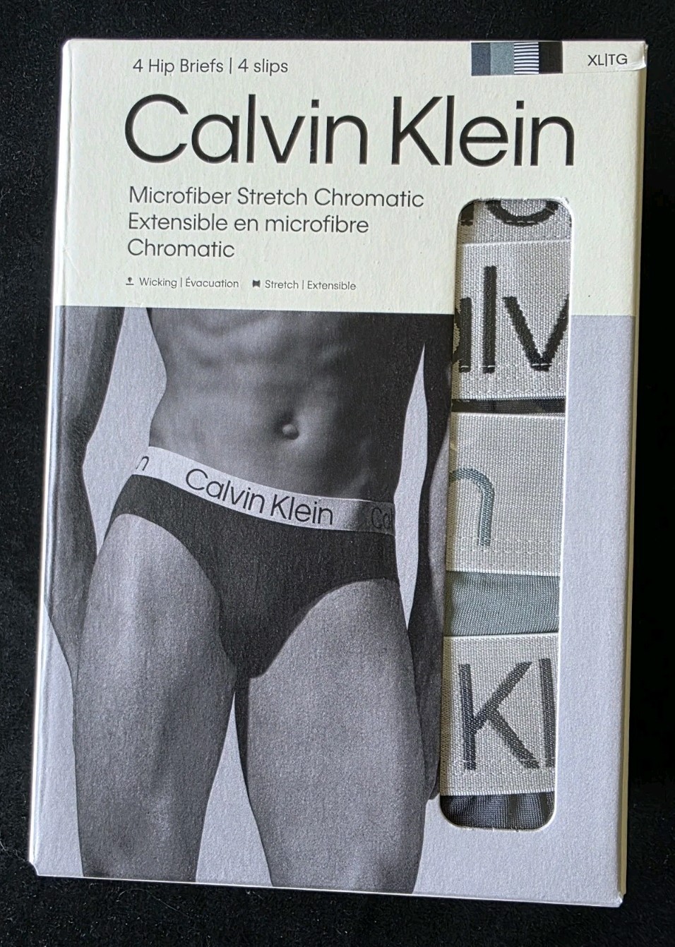 CALVIN KLEIN MICROFIBER STRETCH 4-PACK HIP BRIEFS MENS UNDERWEAR #NP27440-NWT