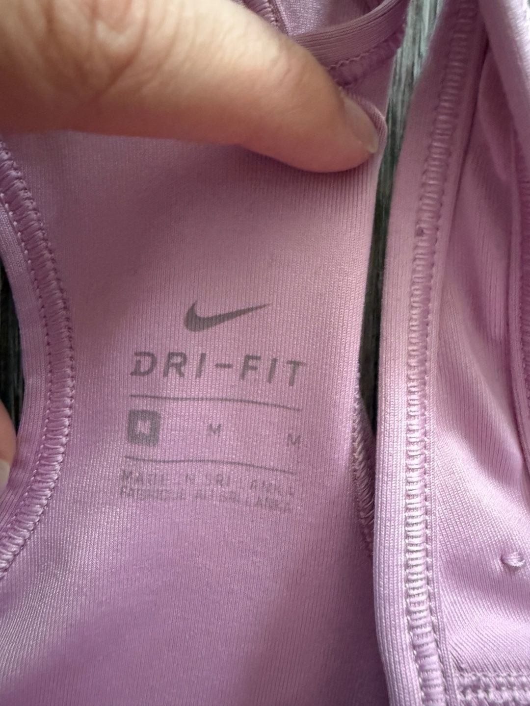 Nike Dri-FIT Women’s Classic Padded Racerback Sports Bra Pink and Black