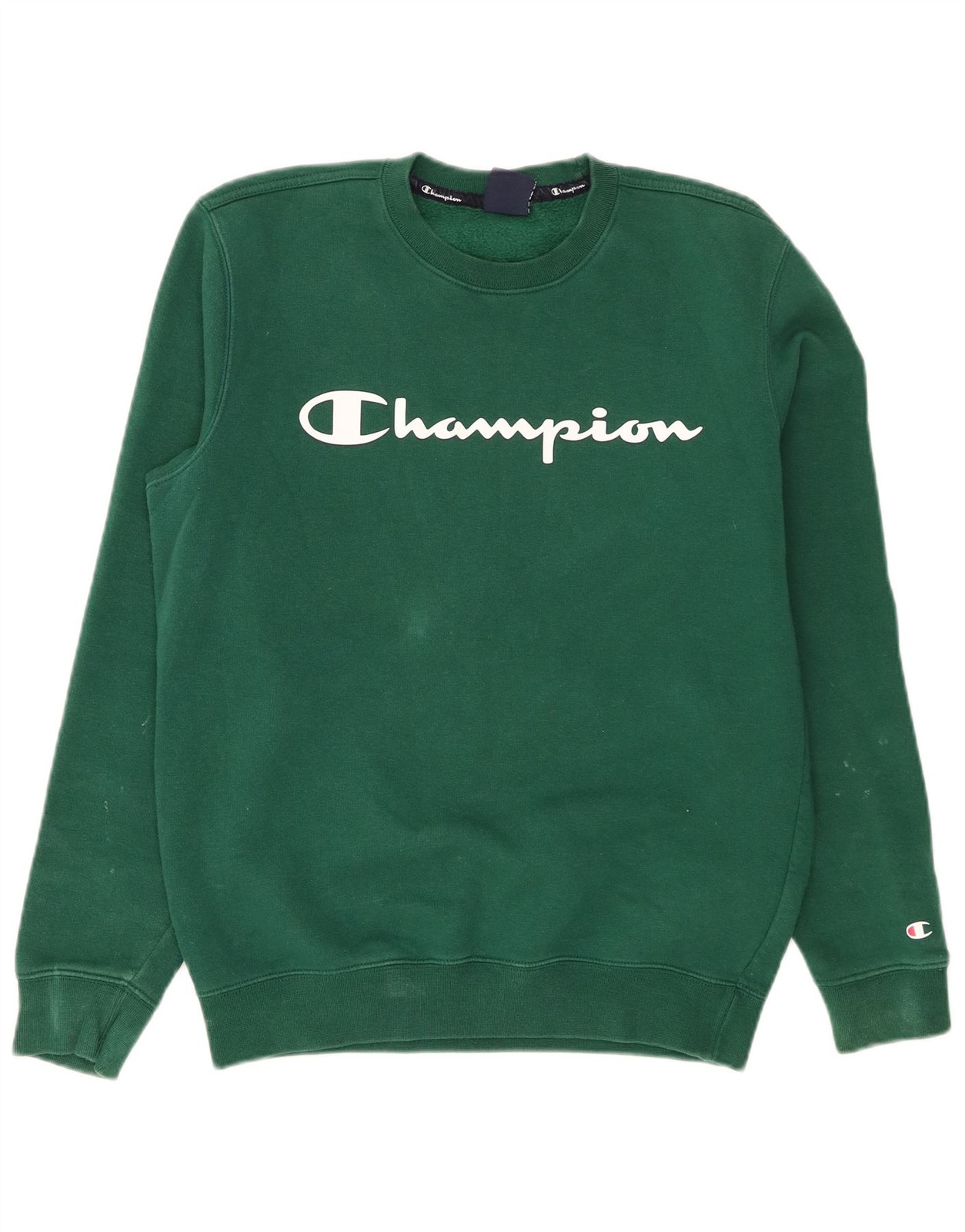 Champion Mens Graphic Sweatshirt Jumper Medium Green Cotton MT01