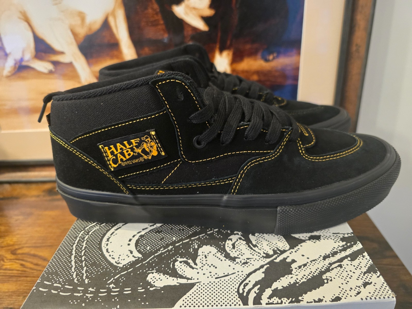 Vans Skate Half Cab Black Mustard VN0A5FCDBLN Men’s Size 12 US Shoes NEW SKATE