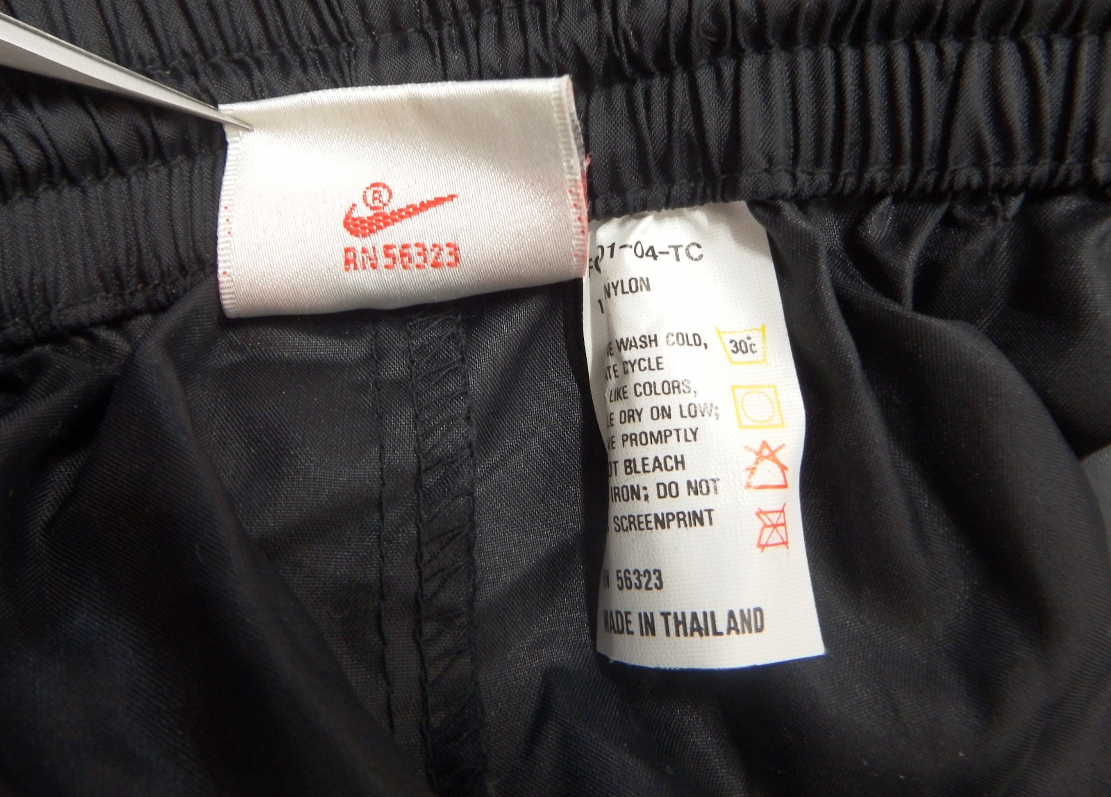 Vintage Nike Windbreaker Track Pants Retro 90s Black Neon Pink Blue Gray Tag L