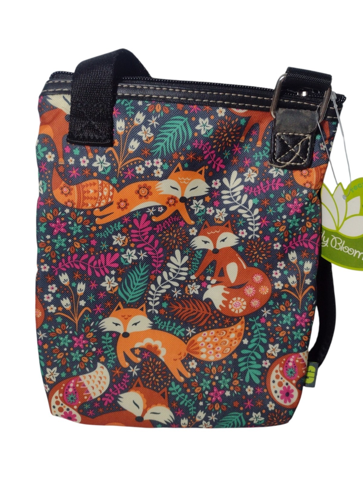 NEW Lily Bloom Multi Pocket Crossbody Bag Foxy Lady Eco Friendly Woodland READ
