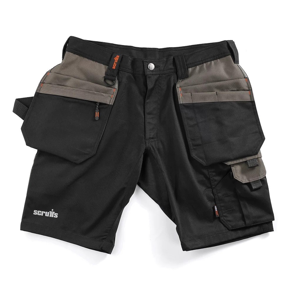 Mens Scruffs Worker Plus Holster Multi Pocket Cargo Shorts Waist Sizes 28 to 40