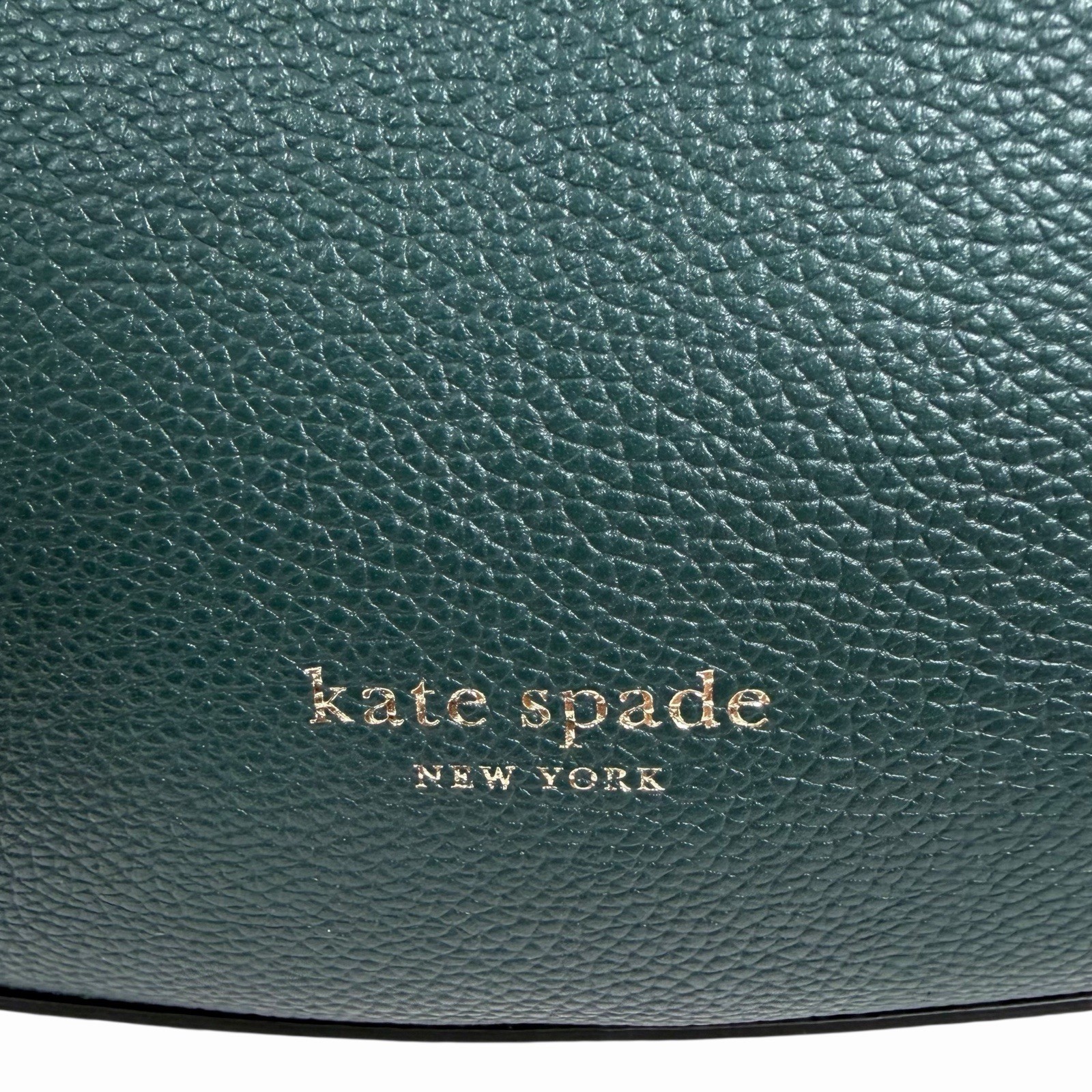 Kate Spade Loop Large Shoulder Bag Pebble Leather Midnight Green Women