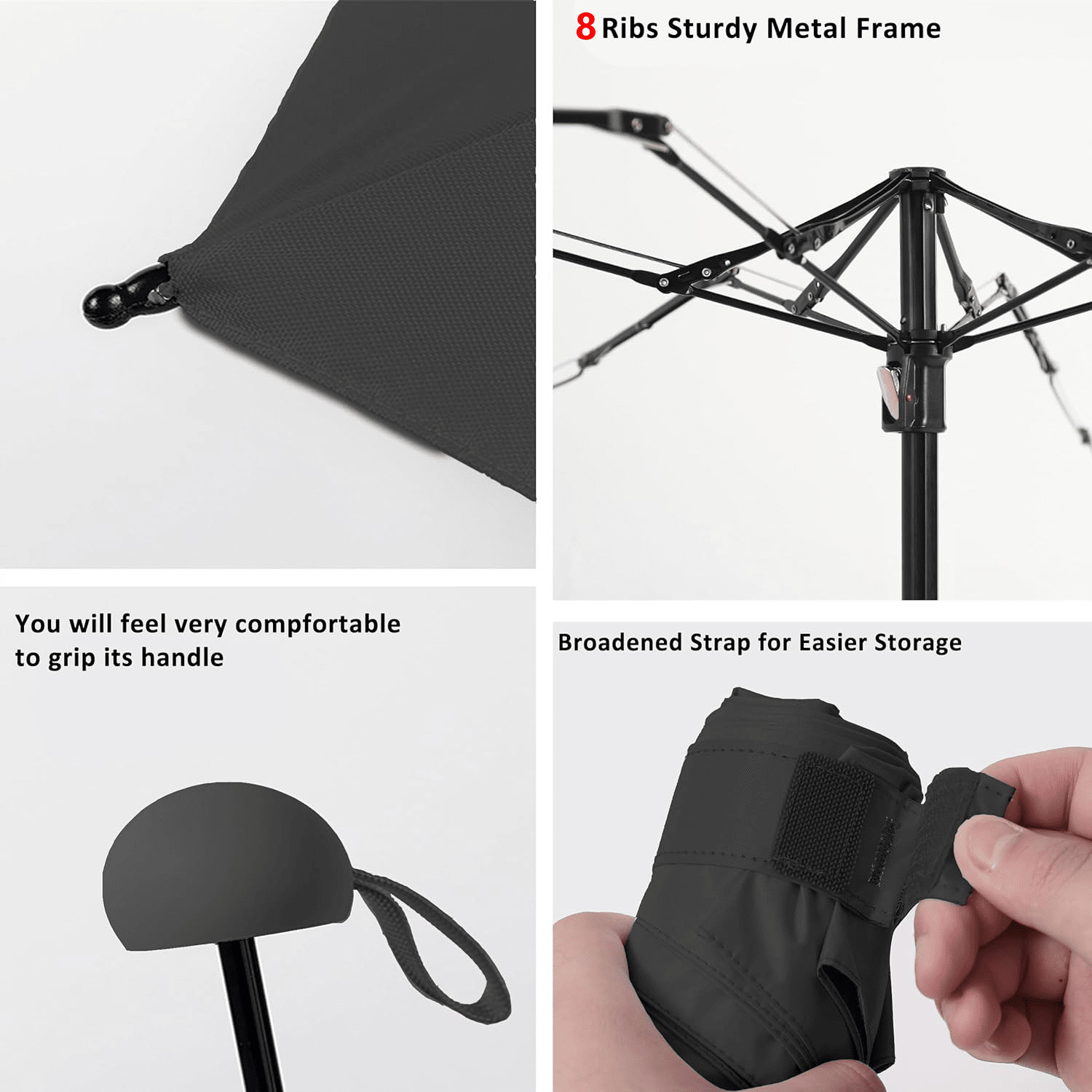 Compact UV Sun ProtectionTravel Umbrella With Case, Mini Umbrella For Purse, Li