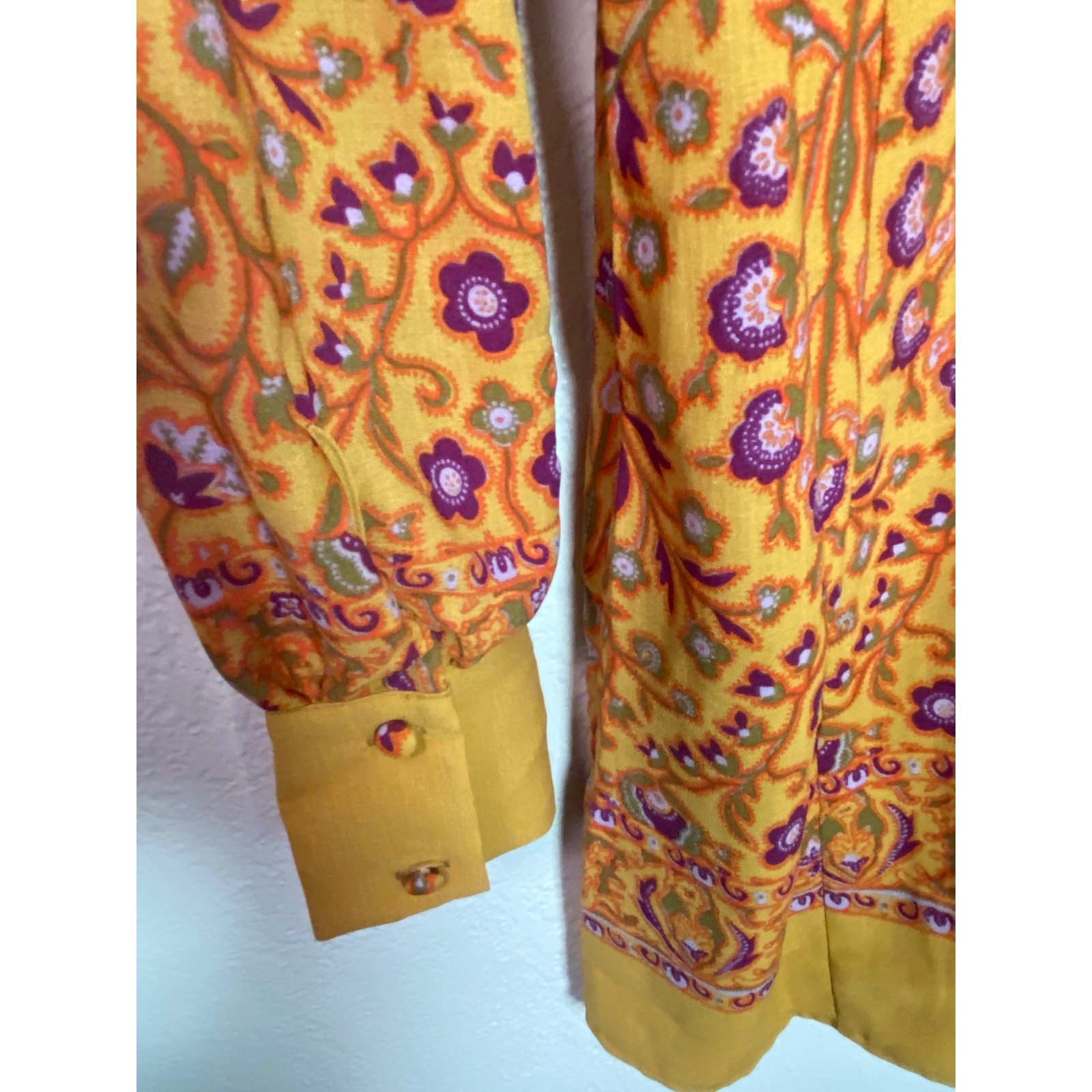 Urban Outfitters Orange Floral Paisley Retro Mod Indie Mini Dress NWT Small