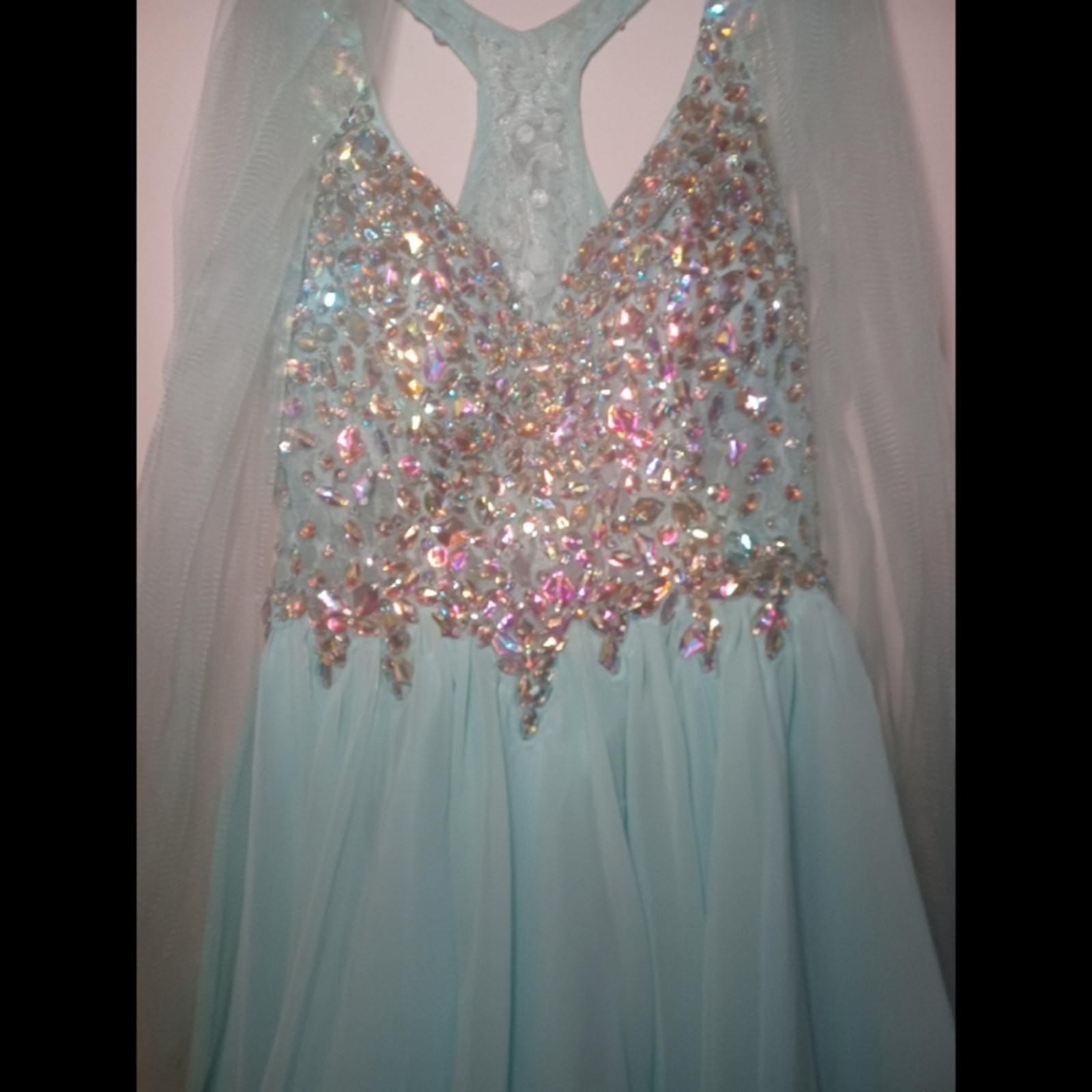 Stunning Blue Iridescent Prom/Cocktail Dress By Dancing Queen