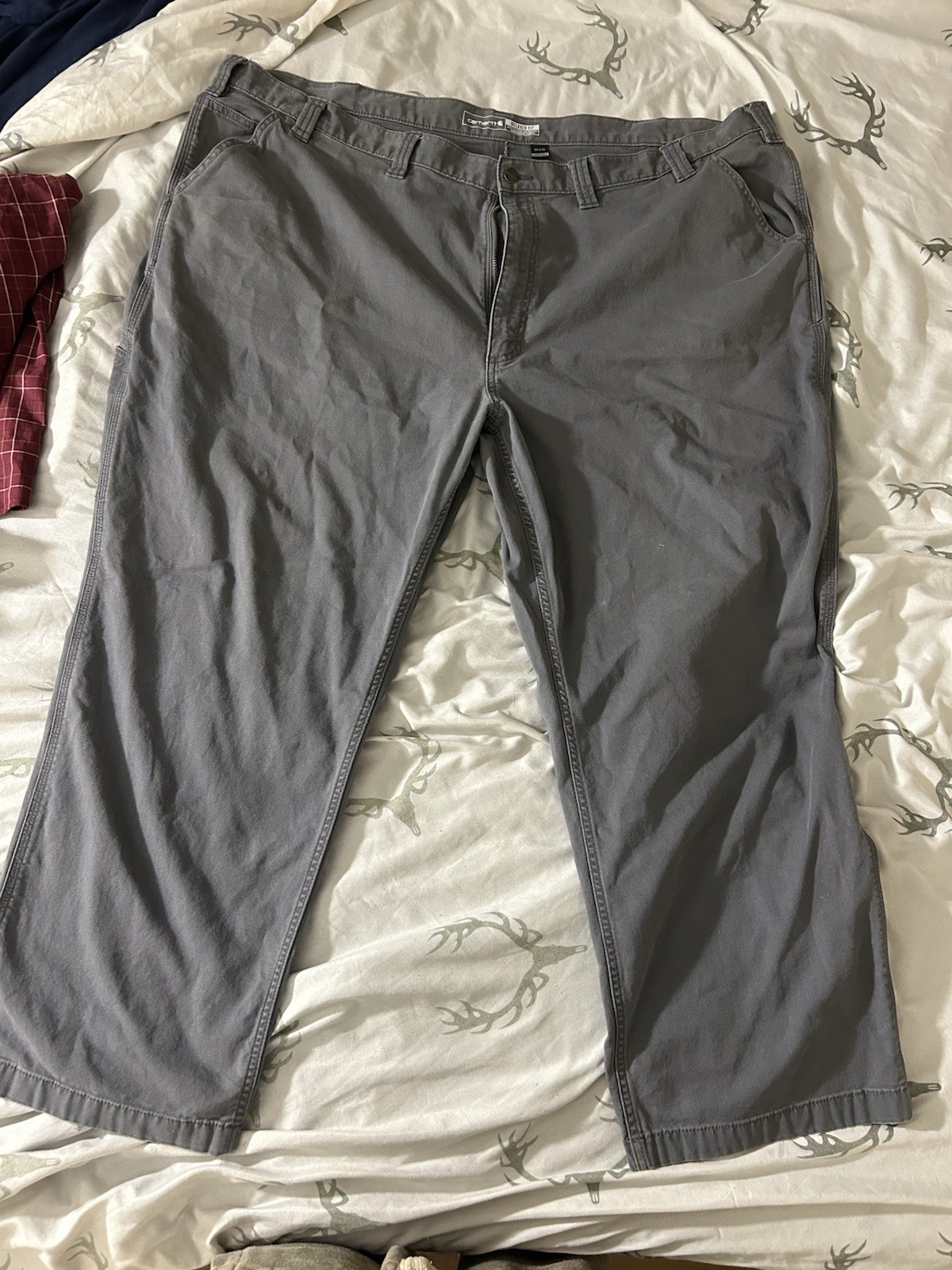 Gray 50×30 Carhartt Relaxed Fit work pants
