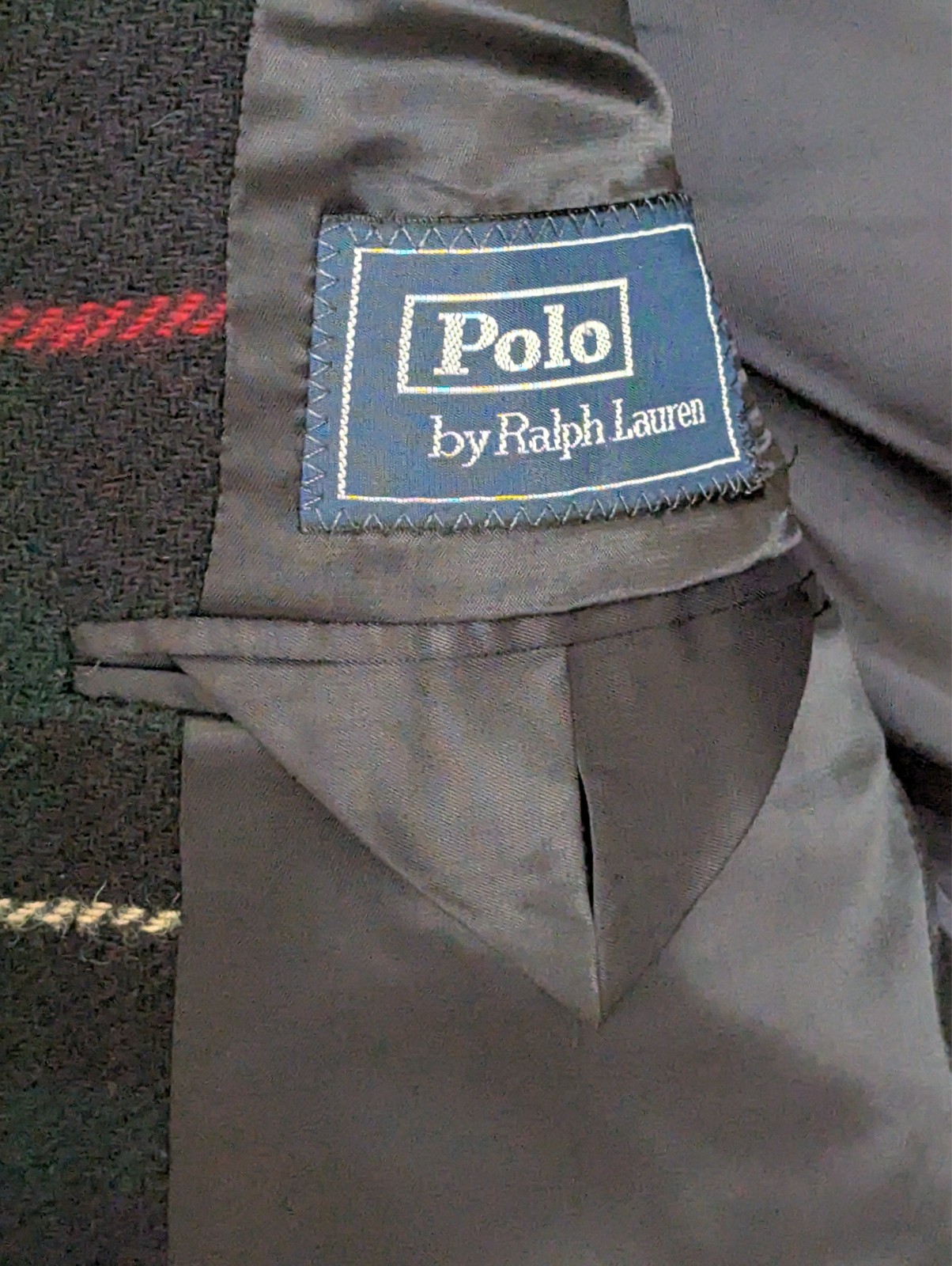 POLO Ralph Lauren Tailored Plaid Wool Suit, Velvet Collar, Size 38 R NWOT Italy