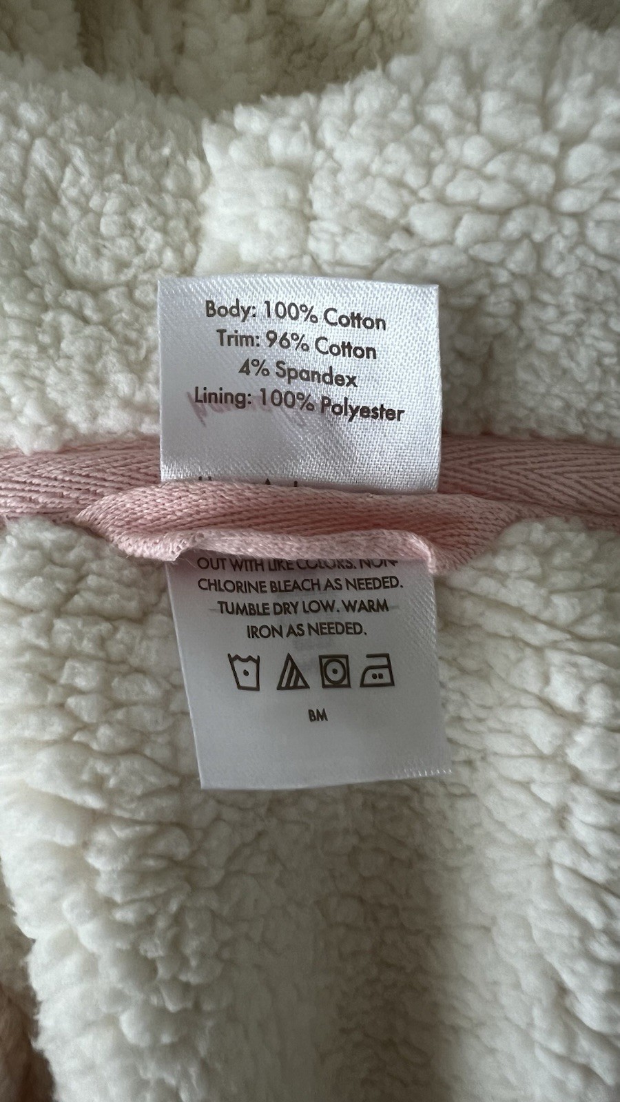 Hanna Andersson Baby Sherpa Lined Hoodie Pink Polka Dot 12-18 Months 75 cm
