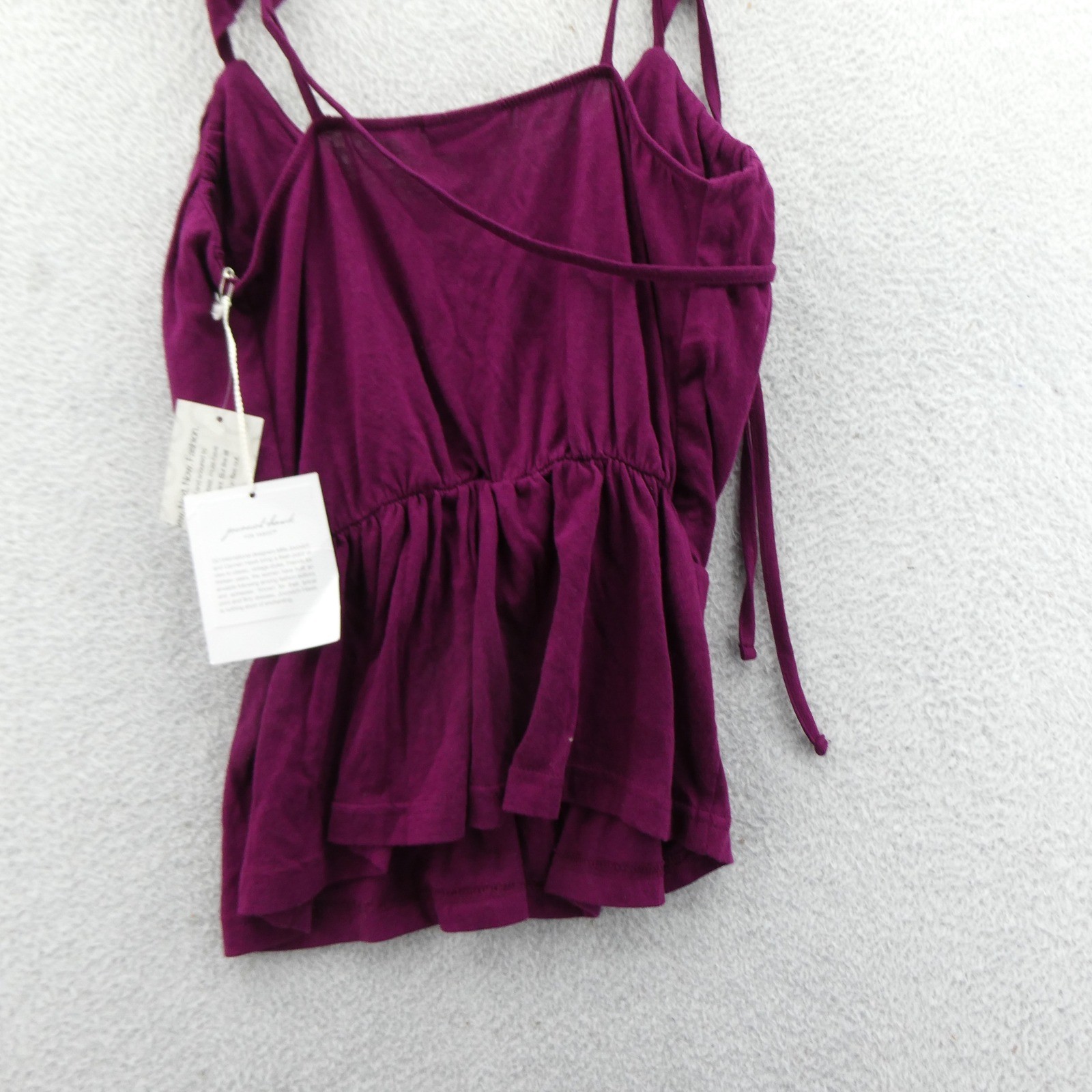 Jovovich-Hawk Top Womens Extra Small GO International Purple Ruffle Cotton Modal