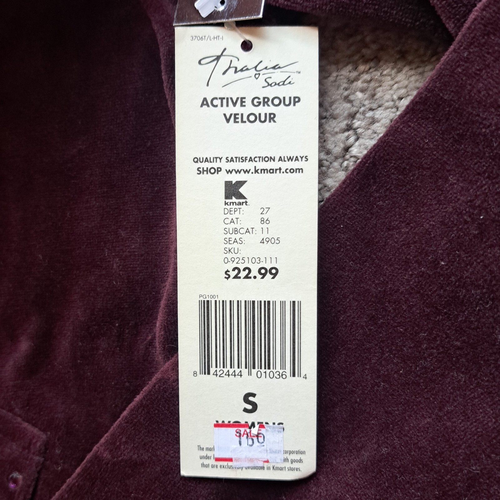 NWT New Vintage Thalia Sodi Suede-feel Burgandy Hoodie Hooded Jacket Size Small