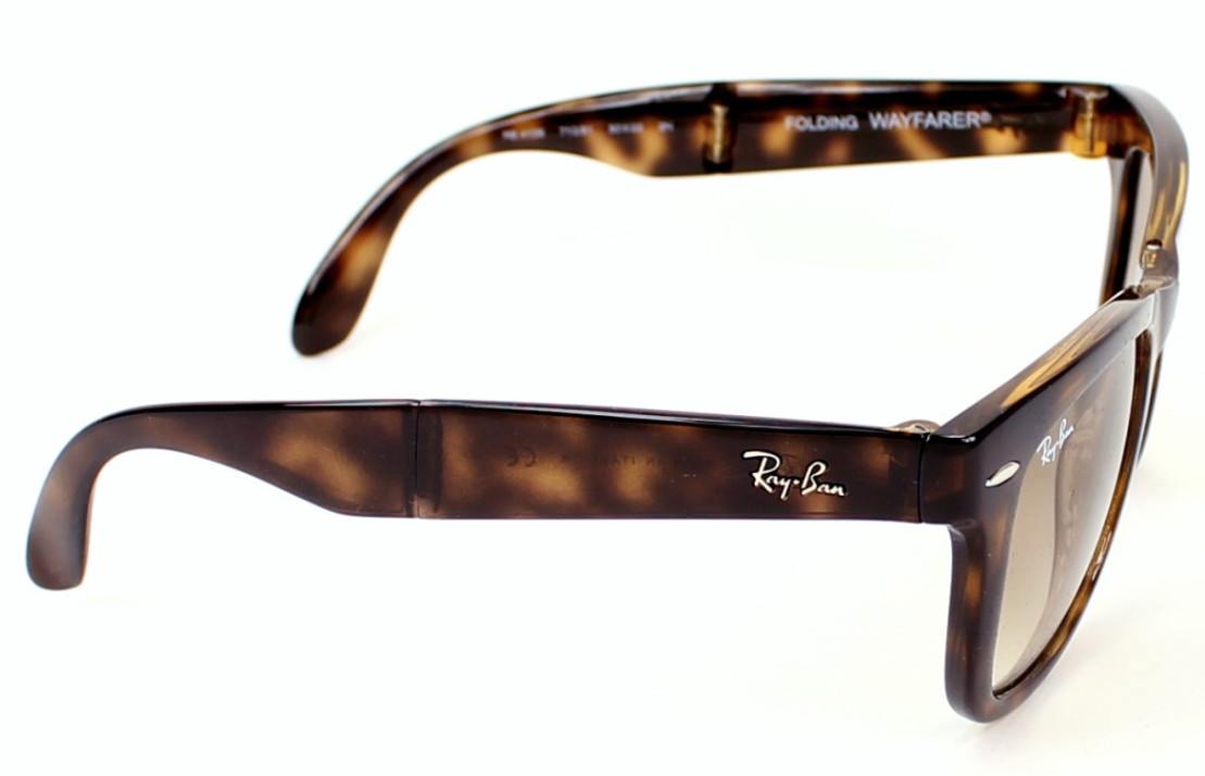 Ray-Ban Wayfarer Folding Classic Polished Light Havana Brown RB4105 710/51 54