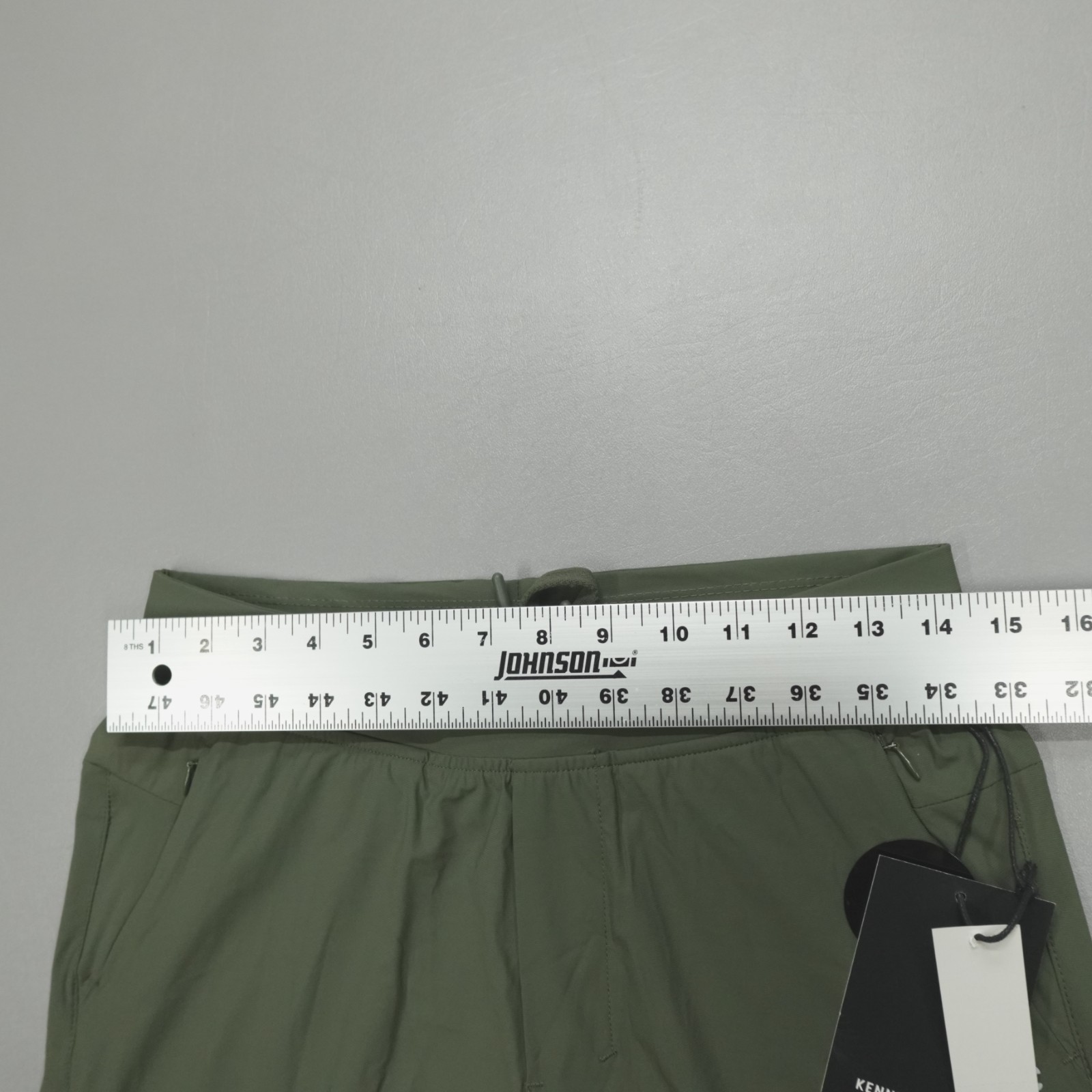 Kenneth Cole Active Tech Jogger Ankle Zip DWR Lightweight Reflective Olive