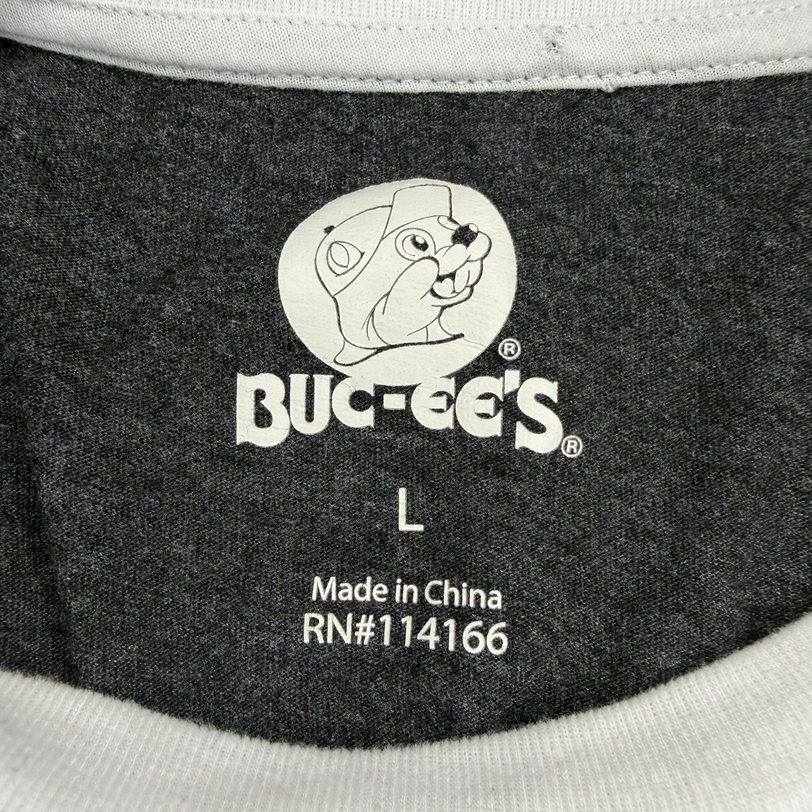 Buc-ee’s Established 82 Long Sleeve Jersey Shirt Gray White Men’s L