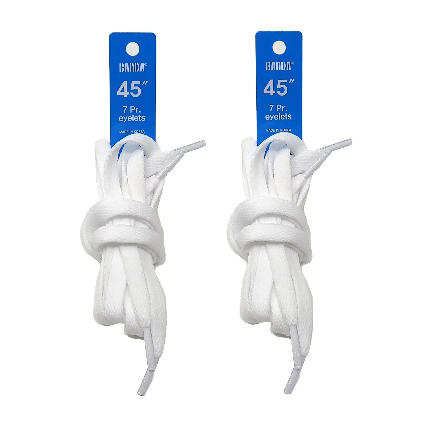 2 Pairs Flat Shoelaces Sport Shoe String Sneaker Boot Lace White Black 27 45 54