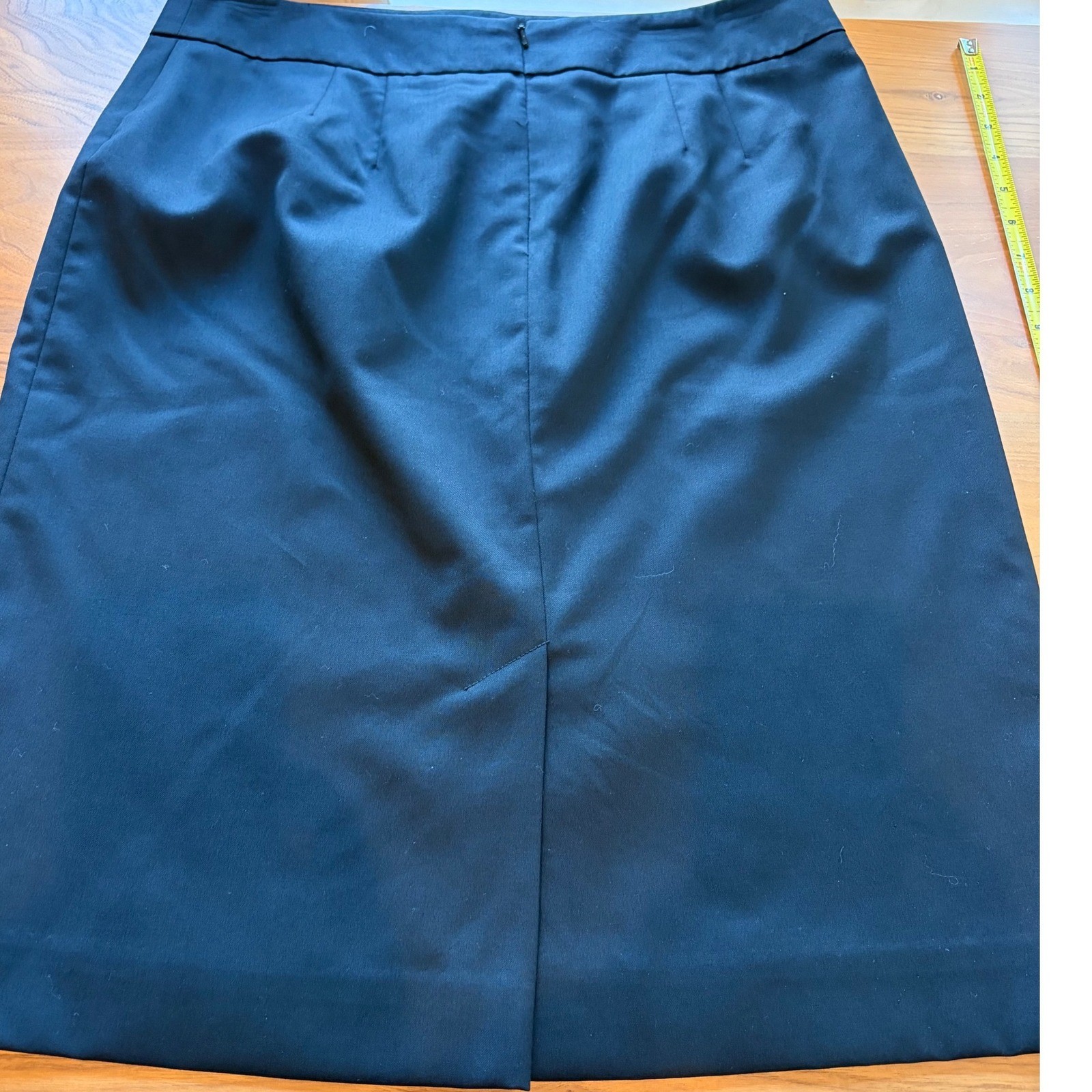 Brooks Brothers Womens 12 Black Wool Pencil Skirt Italian Fabric Bemberg Lined